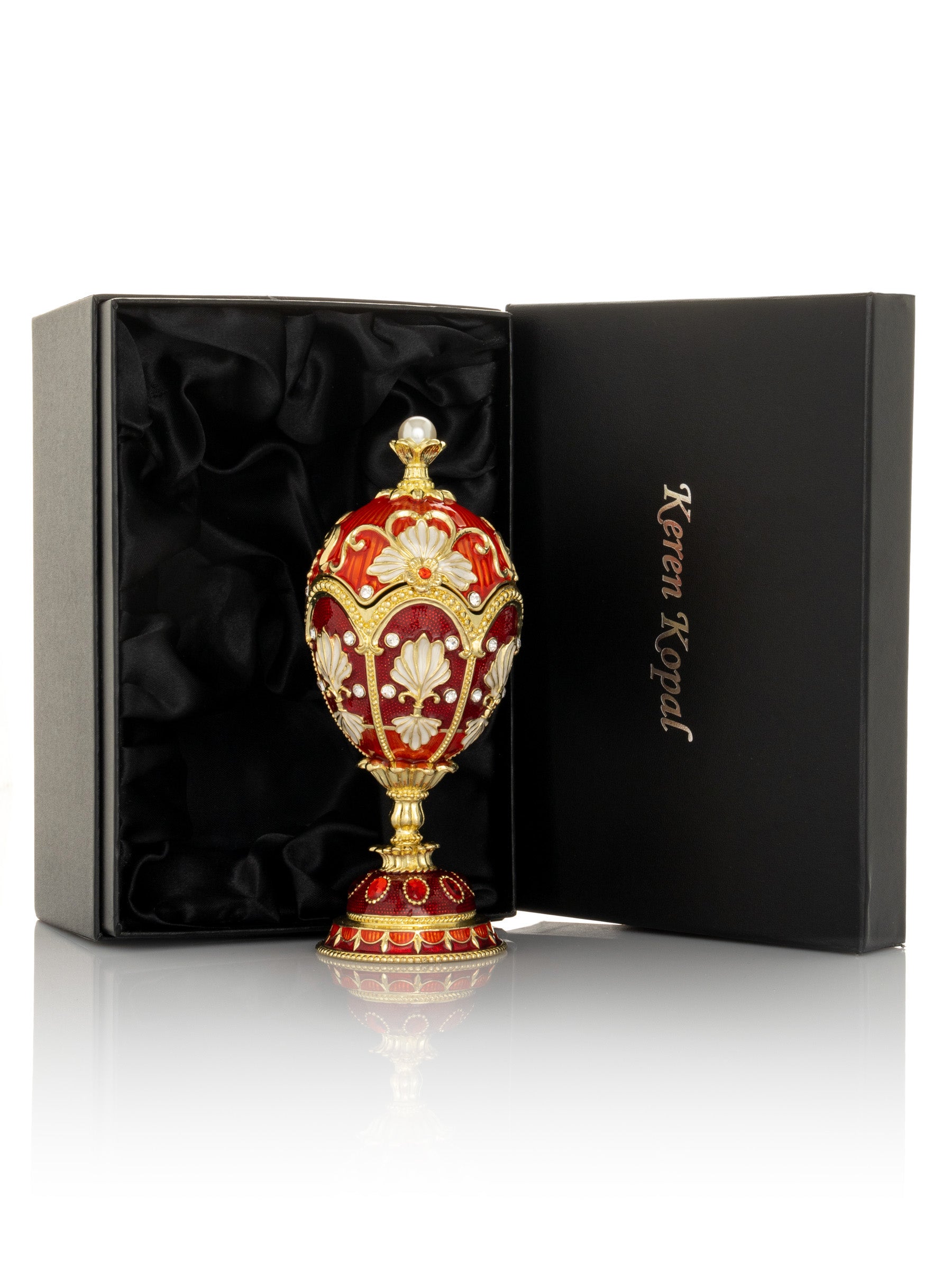 Keren Kopal Music Playing Red Faberge Egg