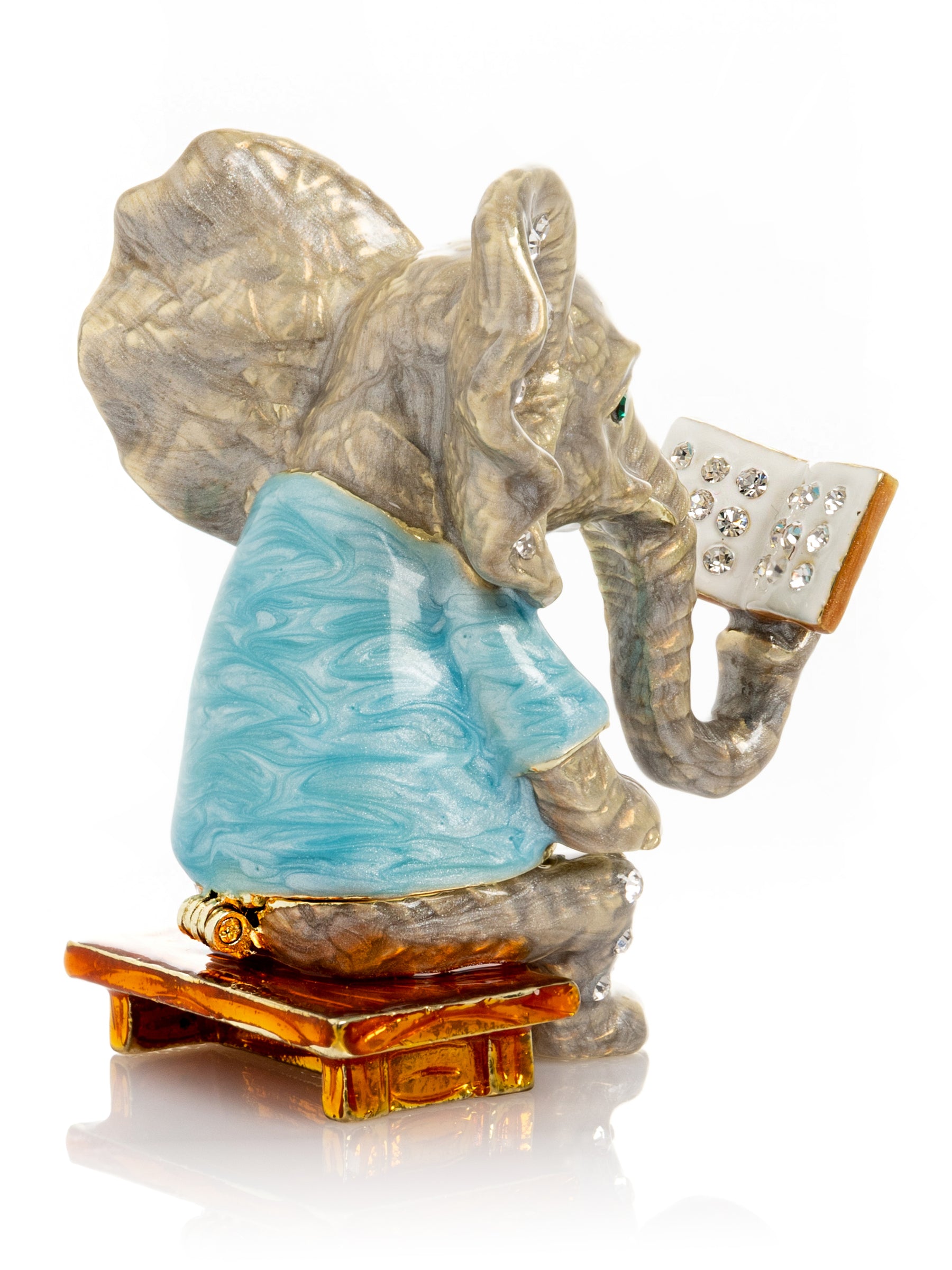Keren Kopal Elephant Sitting and Reading a Book