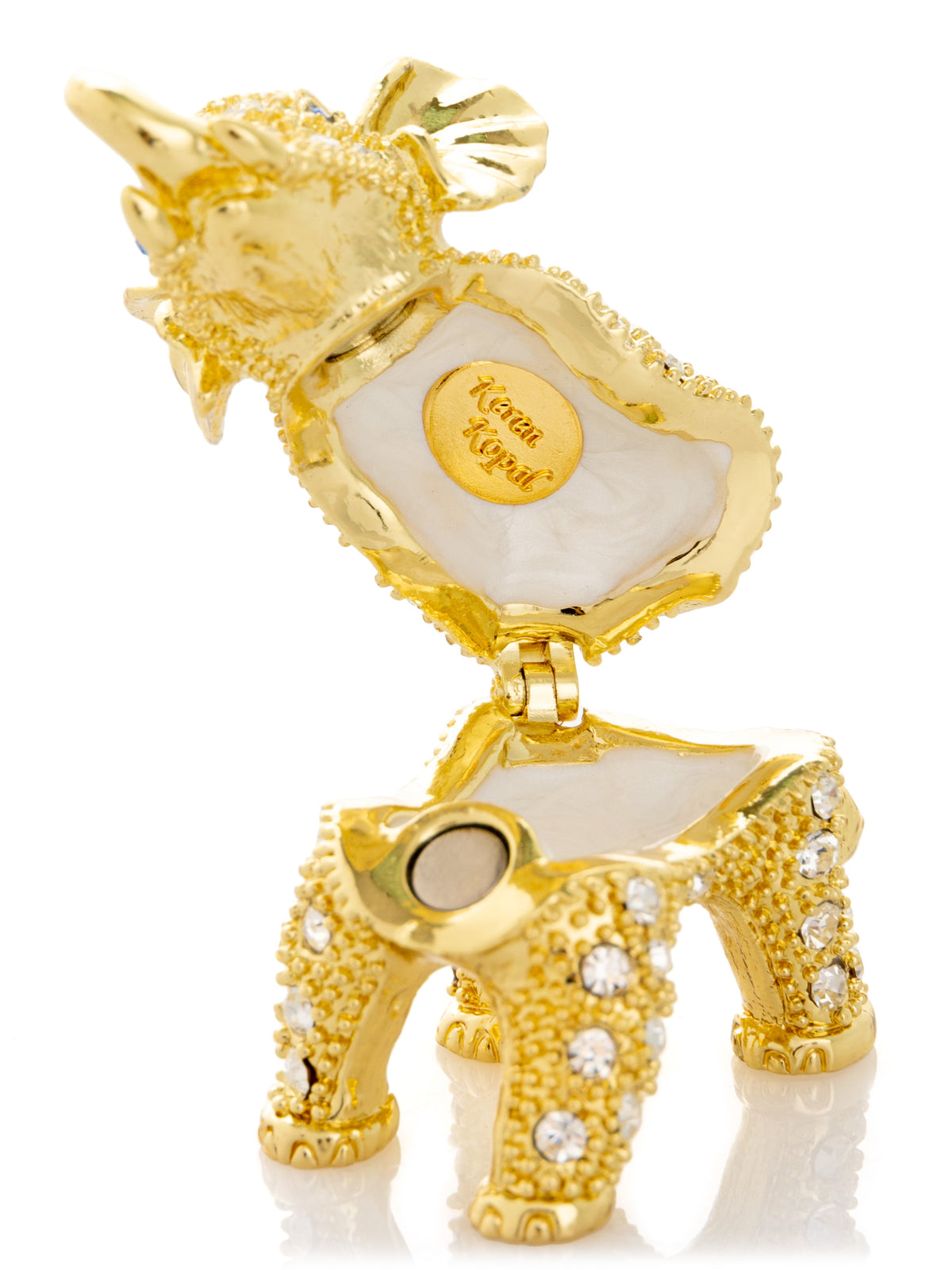 Keren Kopal Golden Elephant with crystals