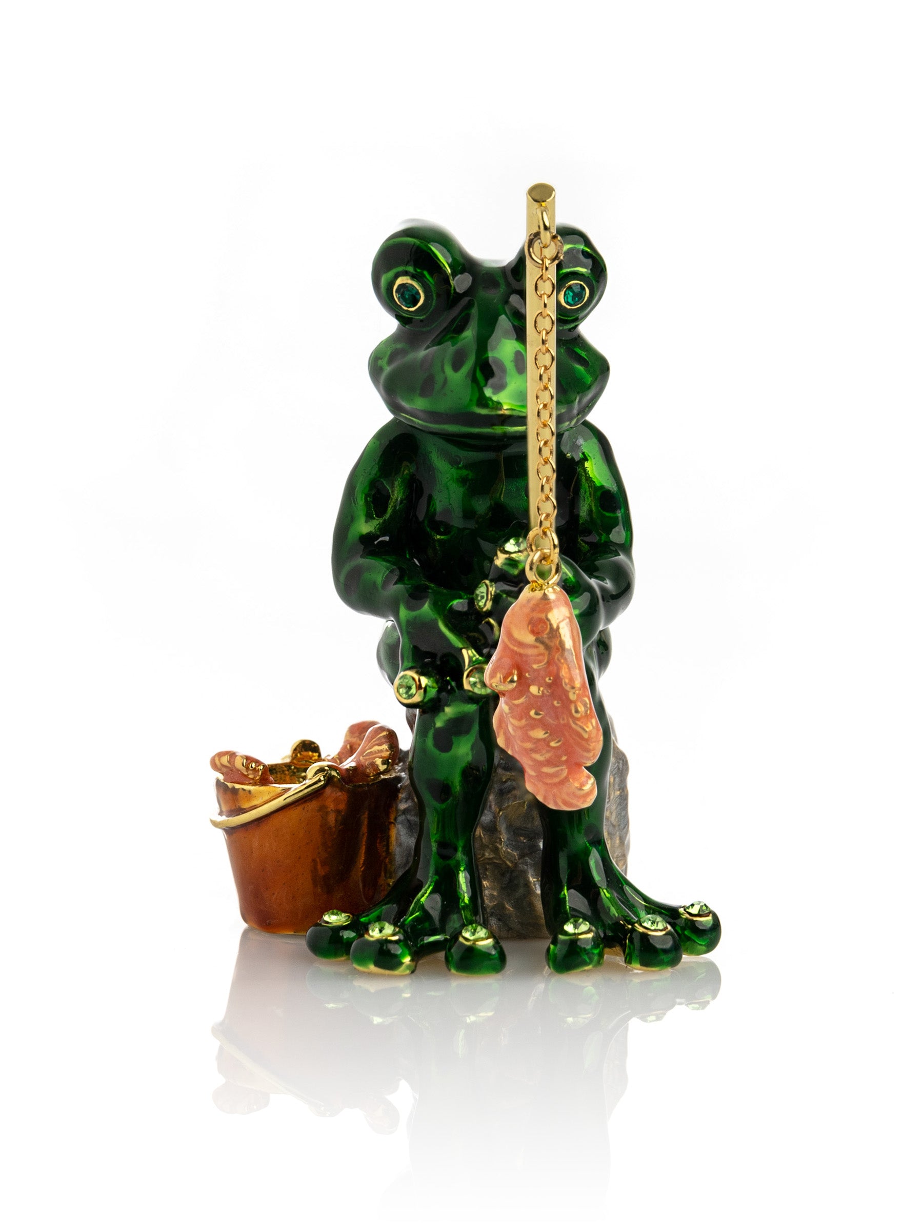 Keren Kopal Fishing Frog trinket box