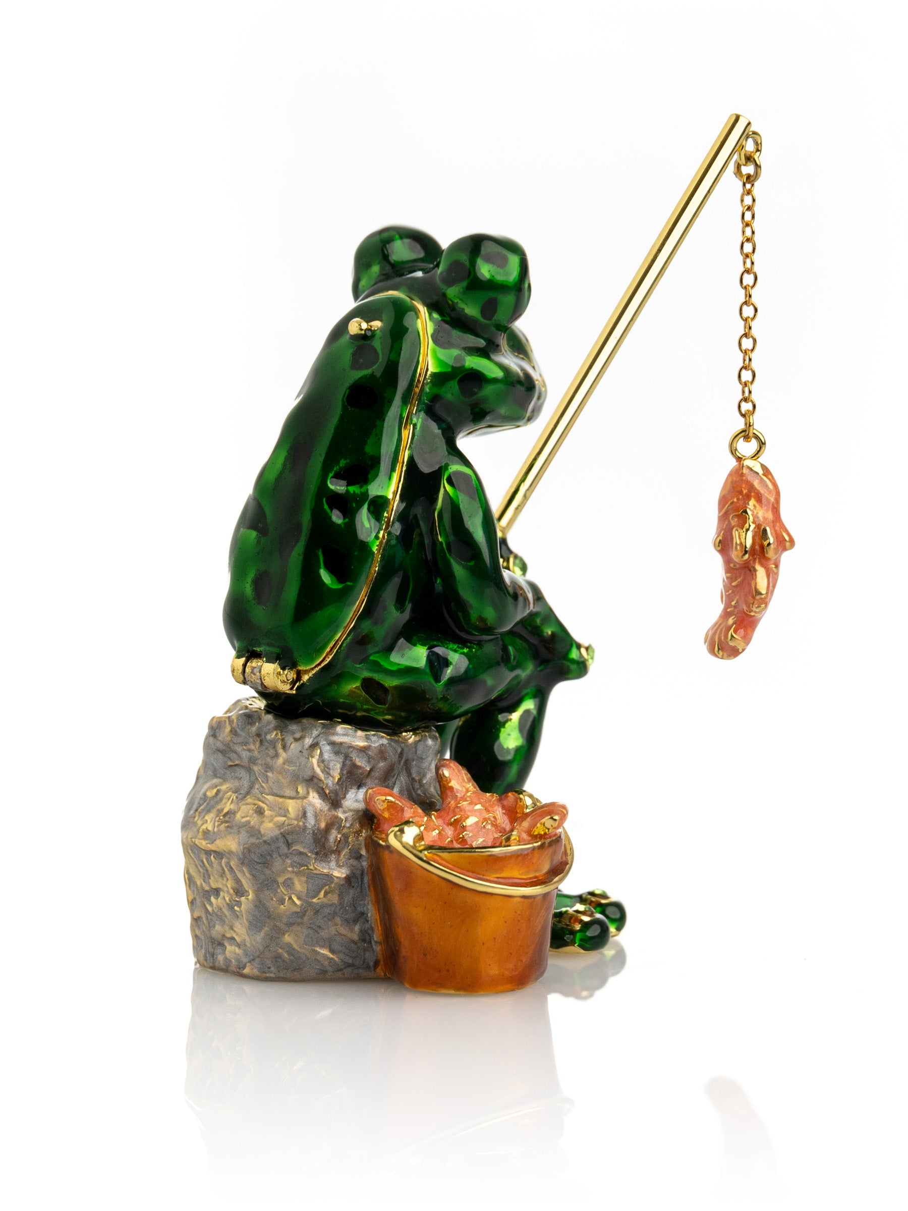 Keren Kopal Fishing Frog trinket box