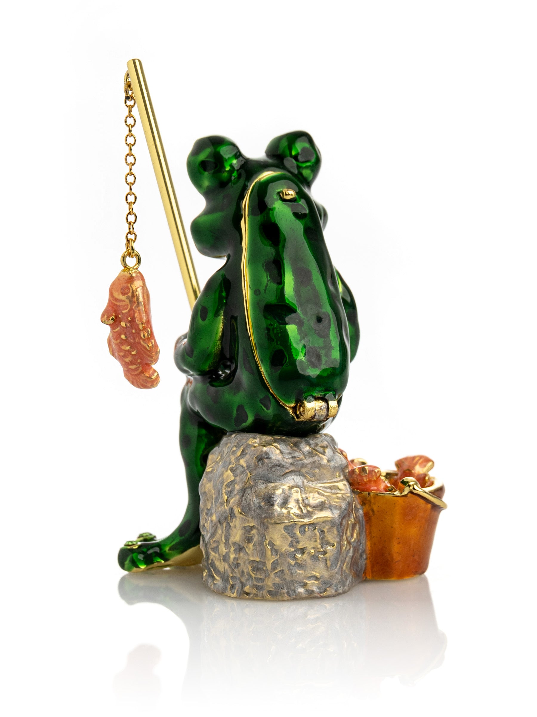 Keren Kopal Fishing Frog trinket box