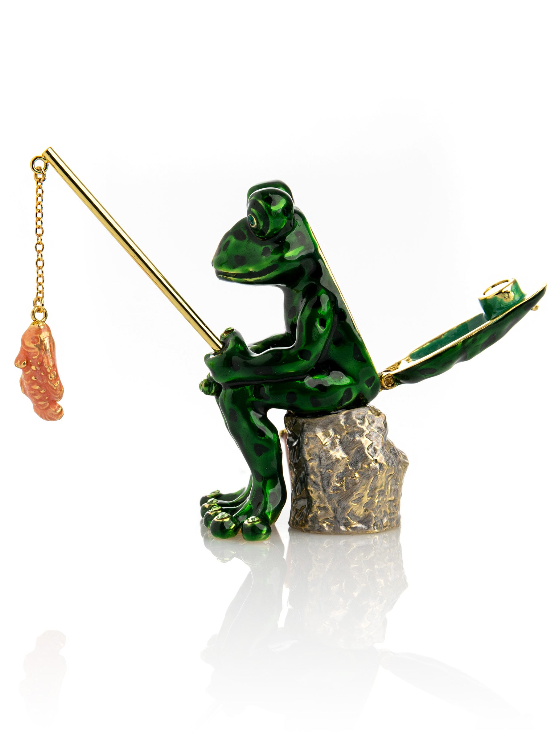 Keren Kopal Fishing Frog trinket box