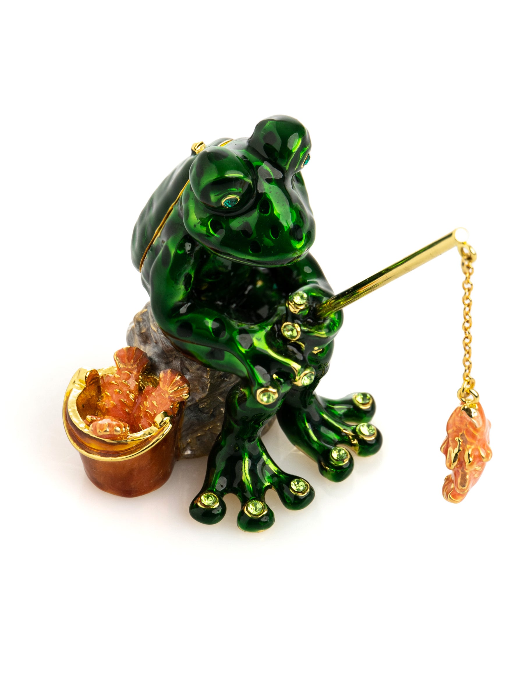 Keren Kopal Fishing Frog trinket box