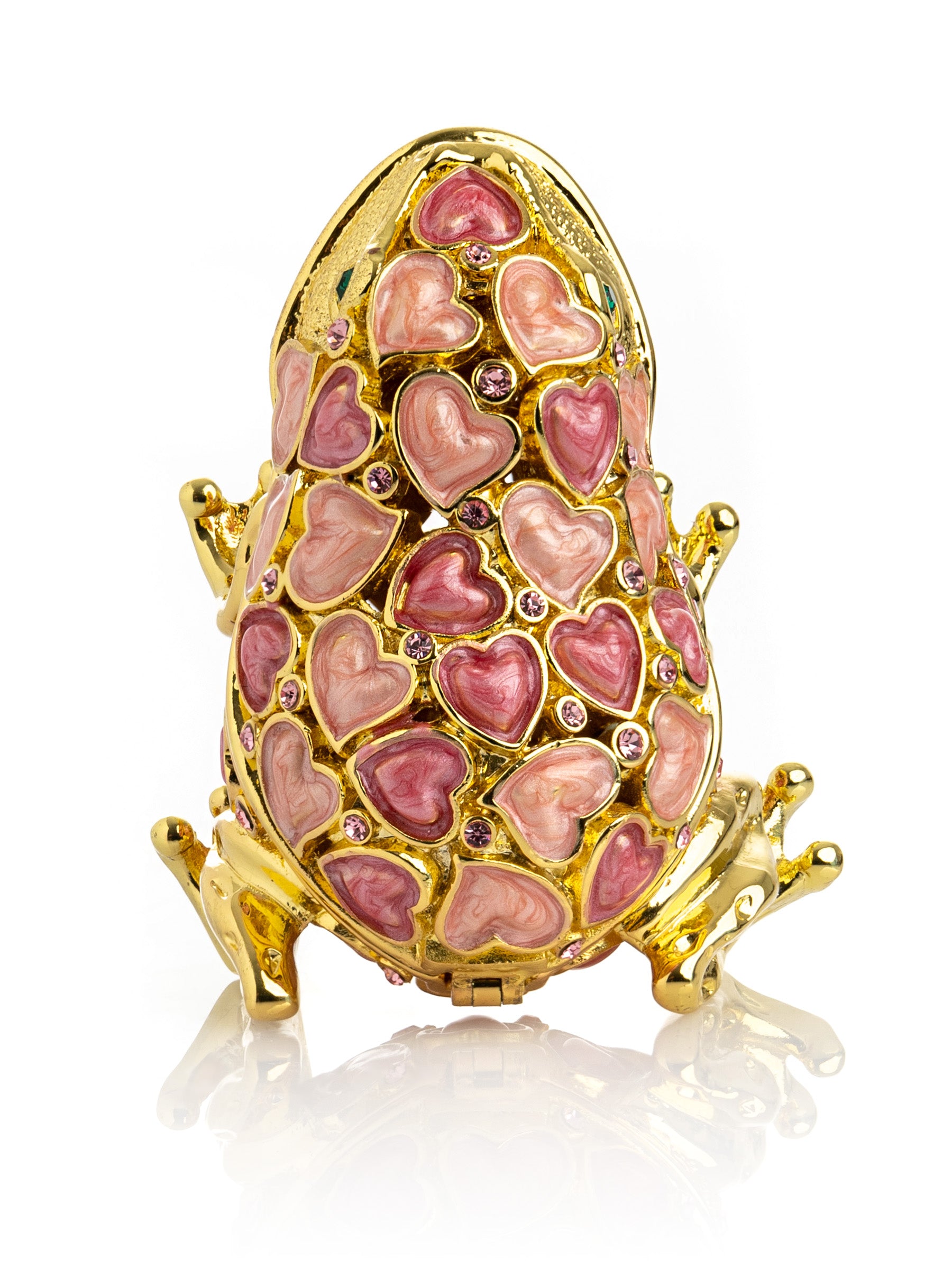 Keren Kopal Golden Frog Decorated with Hearts