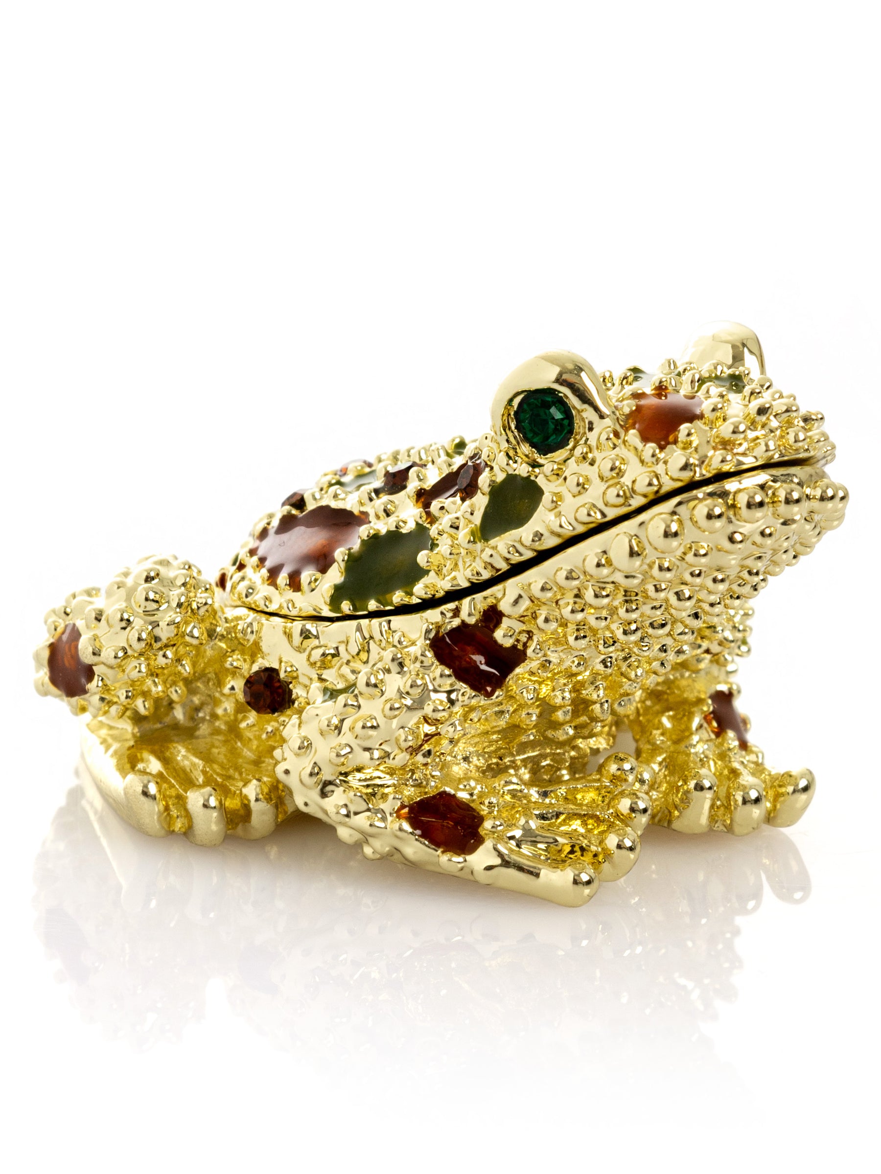 Keren Kopal Golden Frog with Colorful Stones