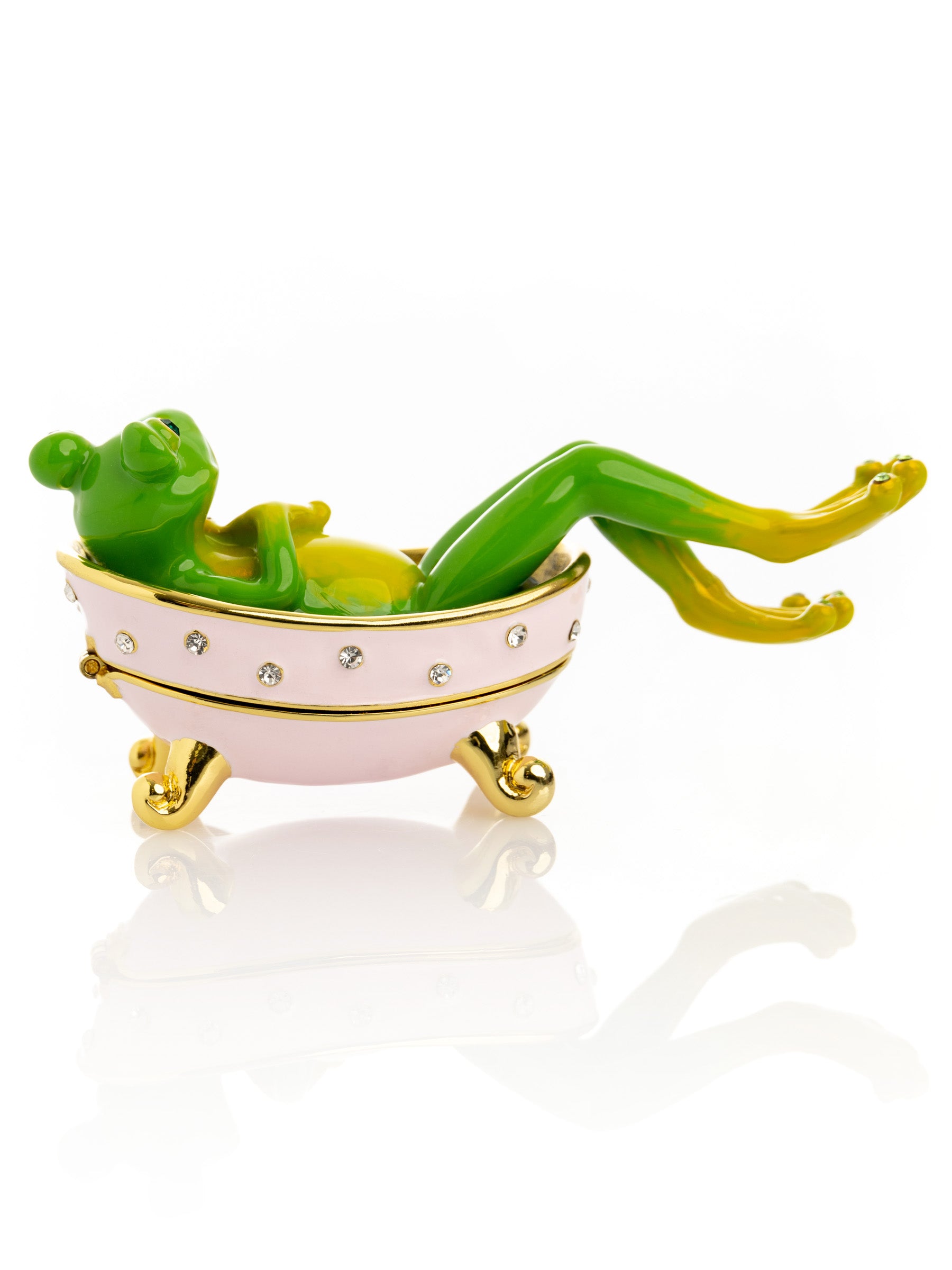 Keren Kopal Frog In Bathtub Trinket Box