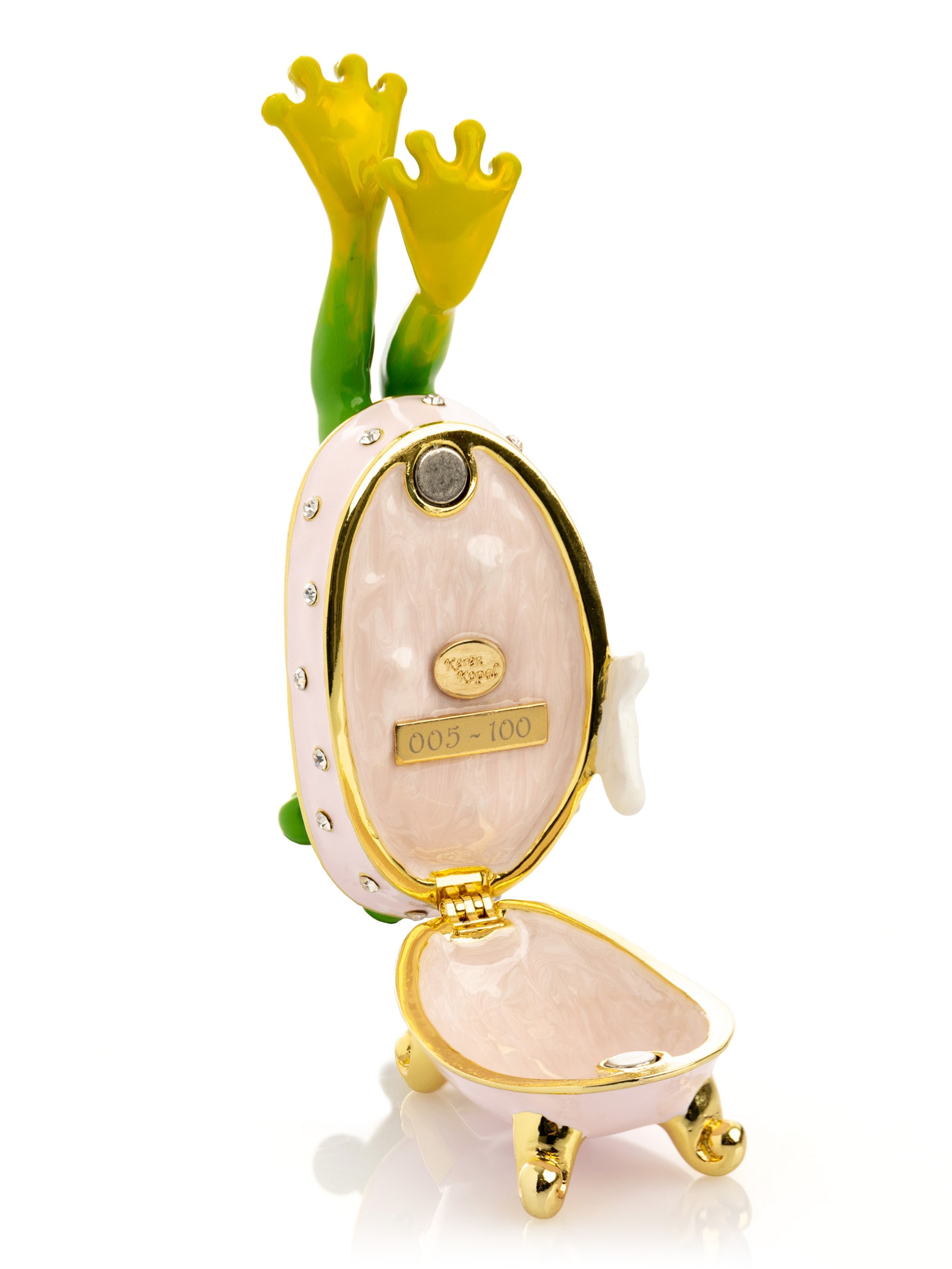 Keren Kopal Frog In Bathtub Trinket Box