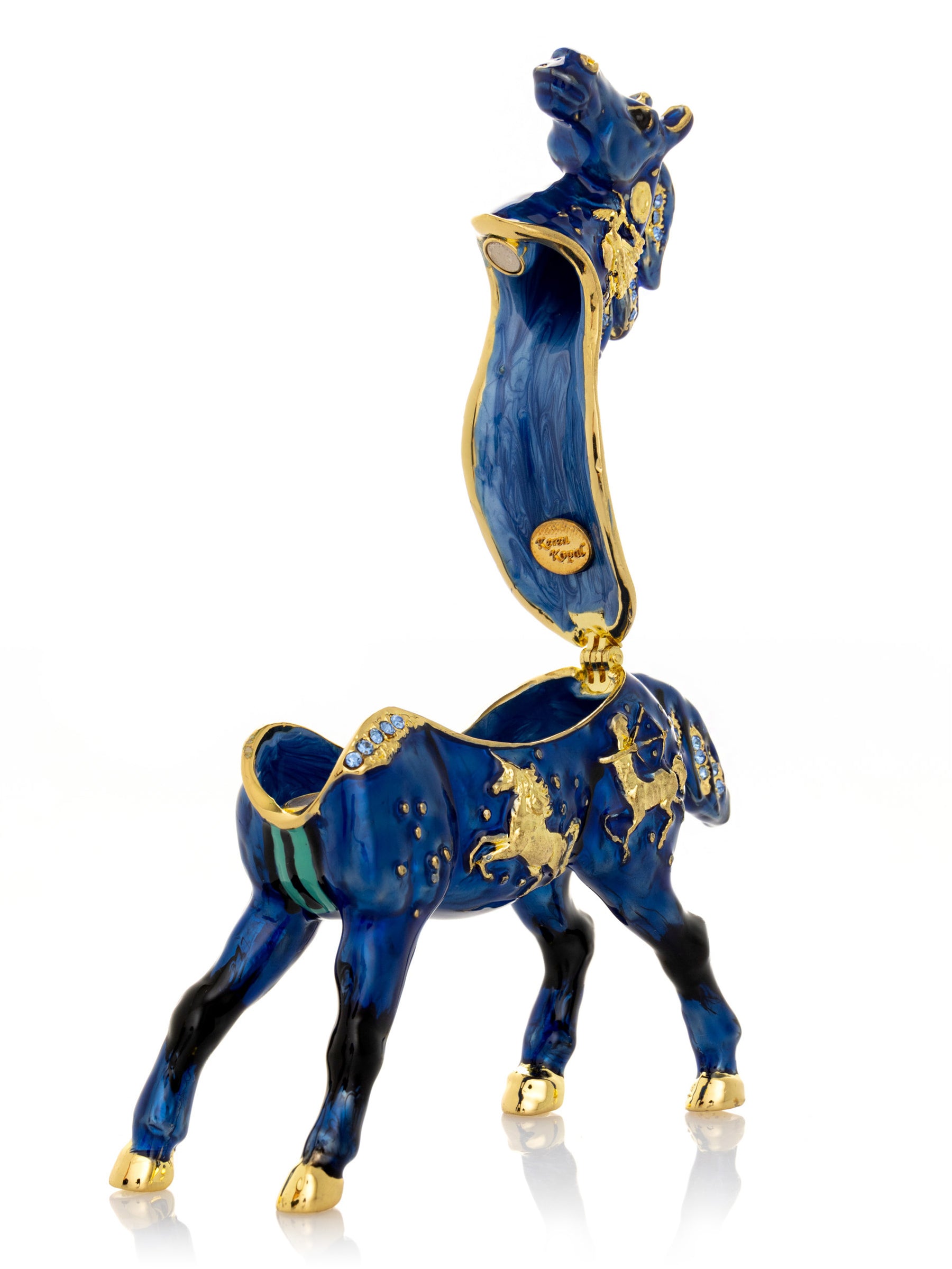 Keren Kopal Blue Horse trinket box