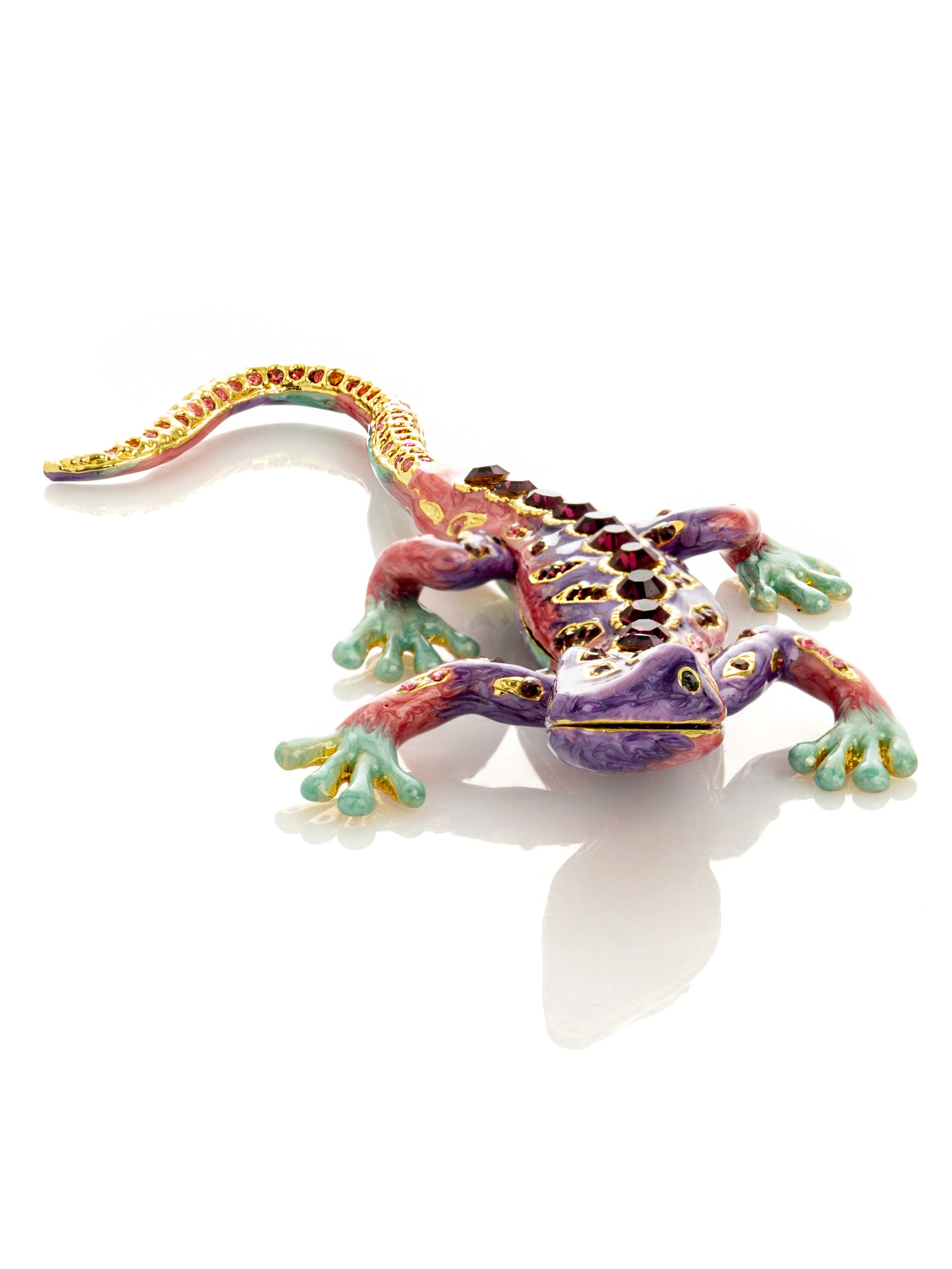 Keren Kopal Purple Lizard Jewelry Trinket Box