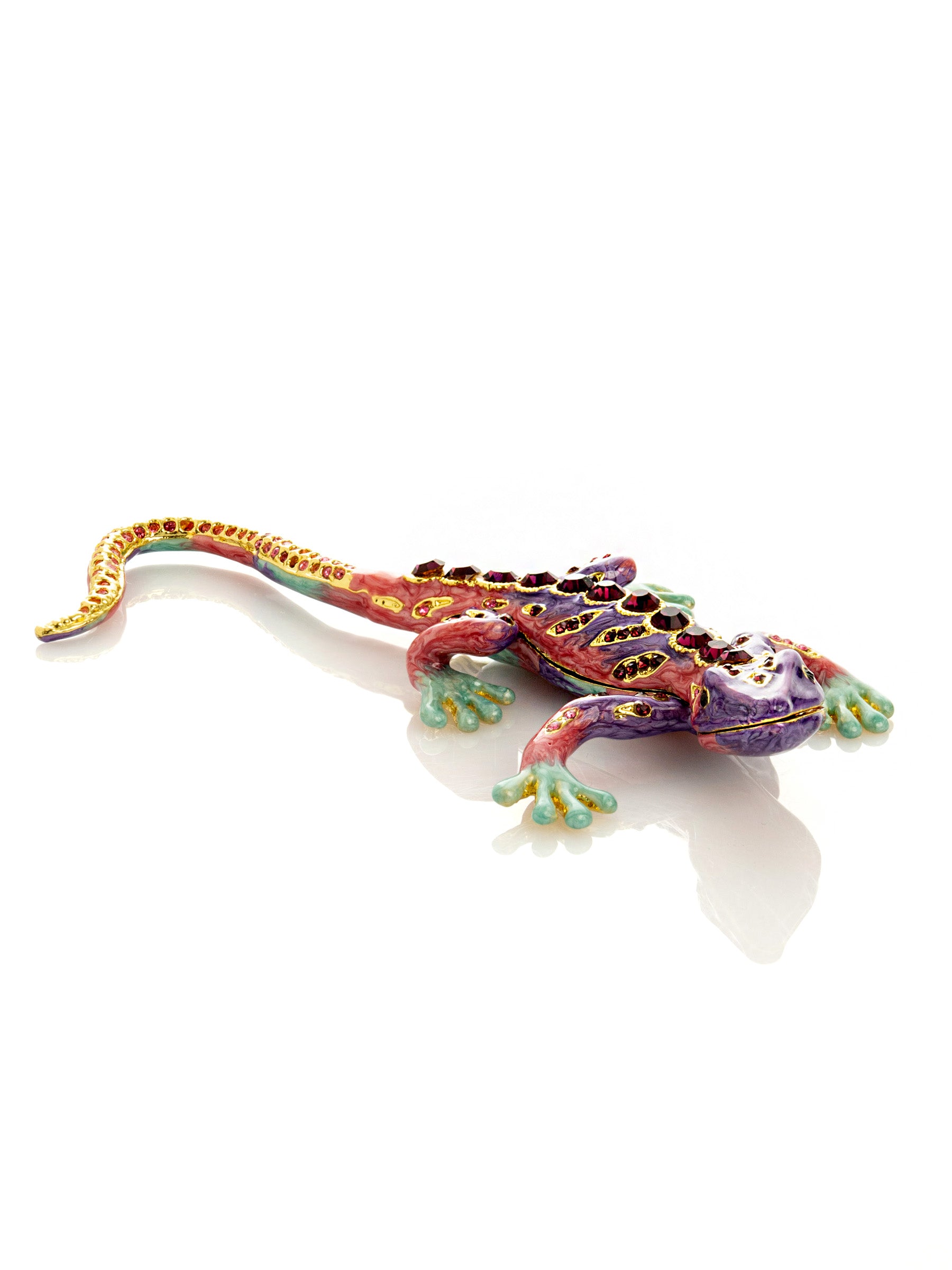 Keren Kopal Purple Lizard Jewelry Trinket Box