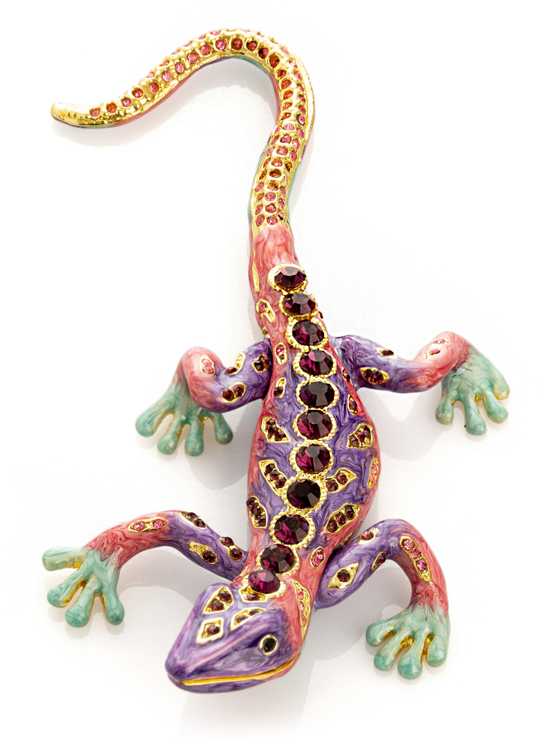 Keren Kopal Purple Lizard Jewelry Trinket Box