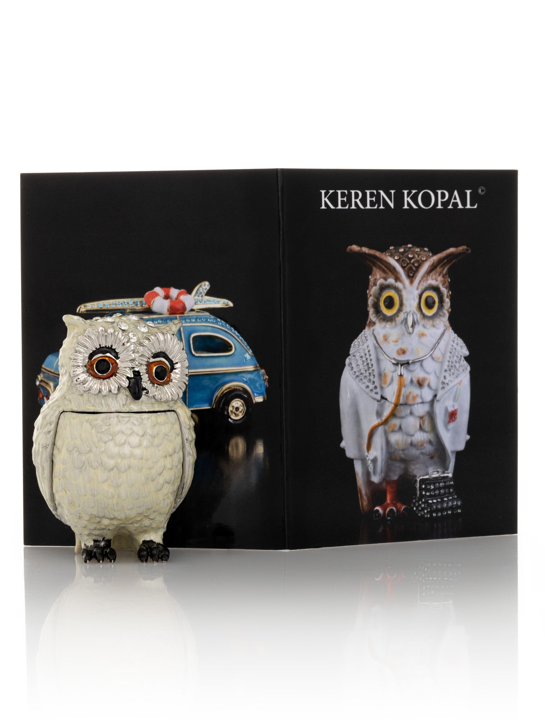 Keren Kopal Silver and White Owl
