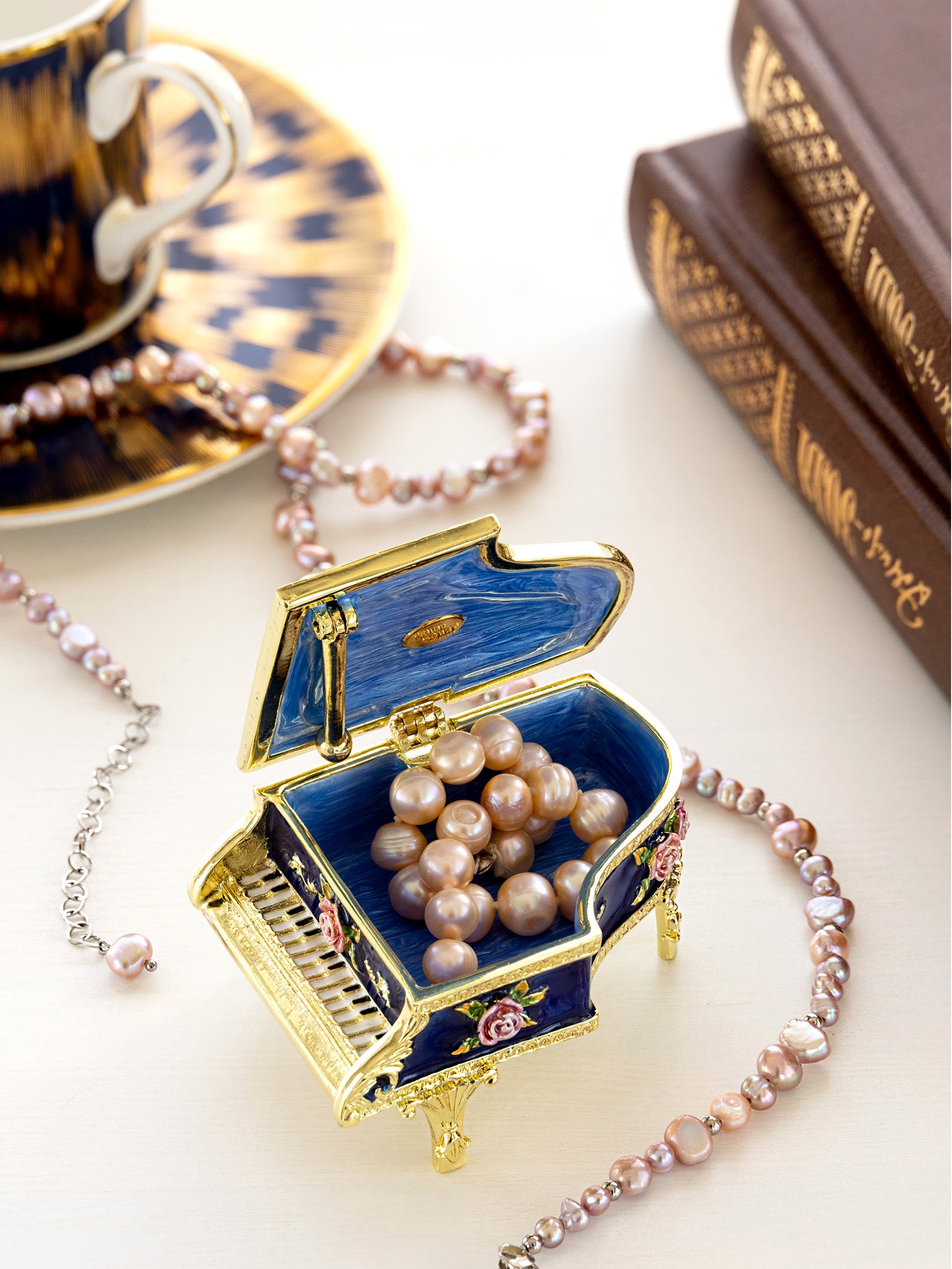 Keren Kopal Blue Piano with Flowers