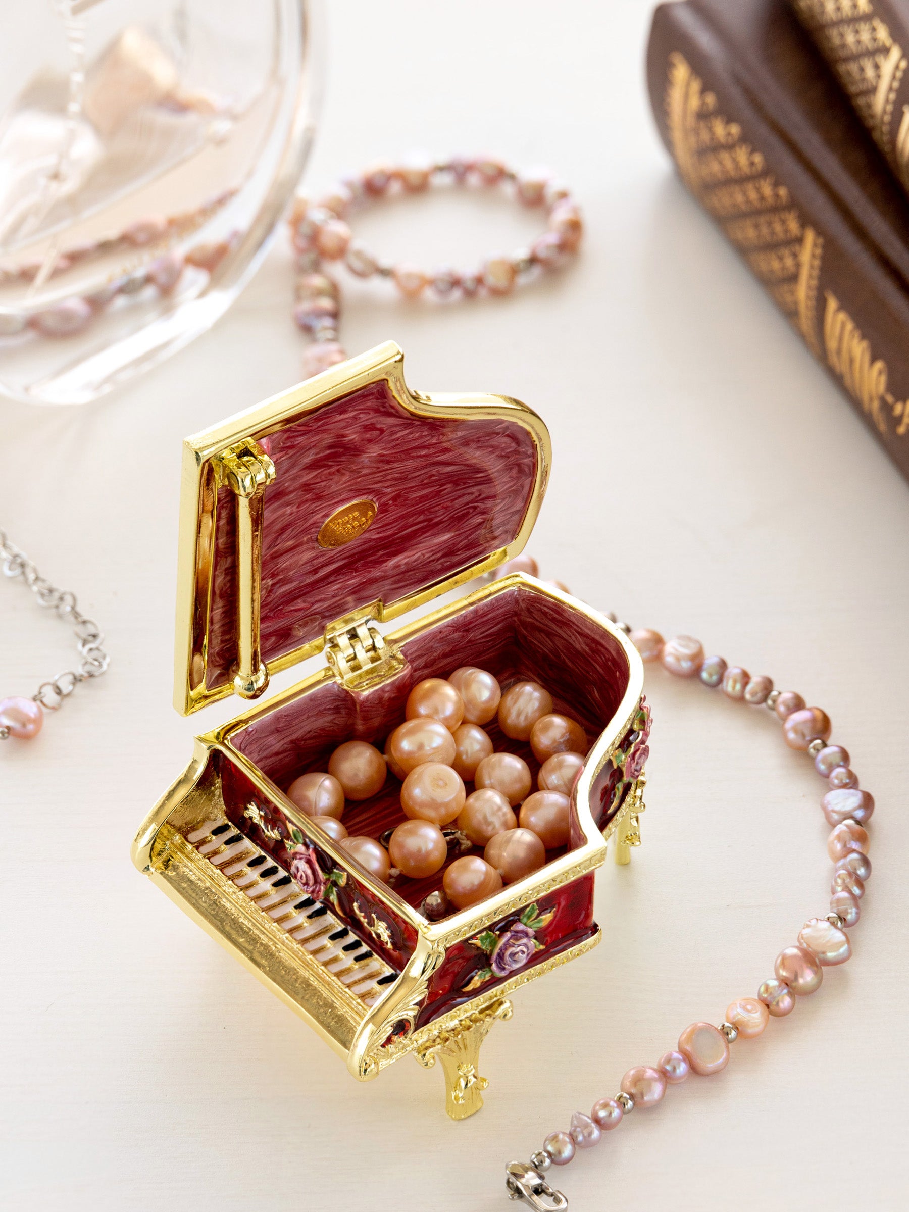 Keren Kopal Red Piano with Flowers