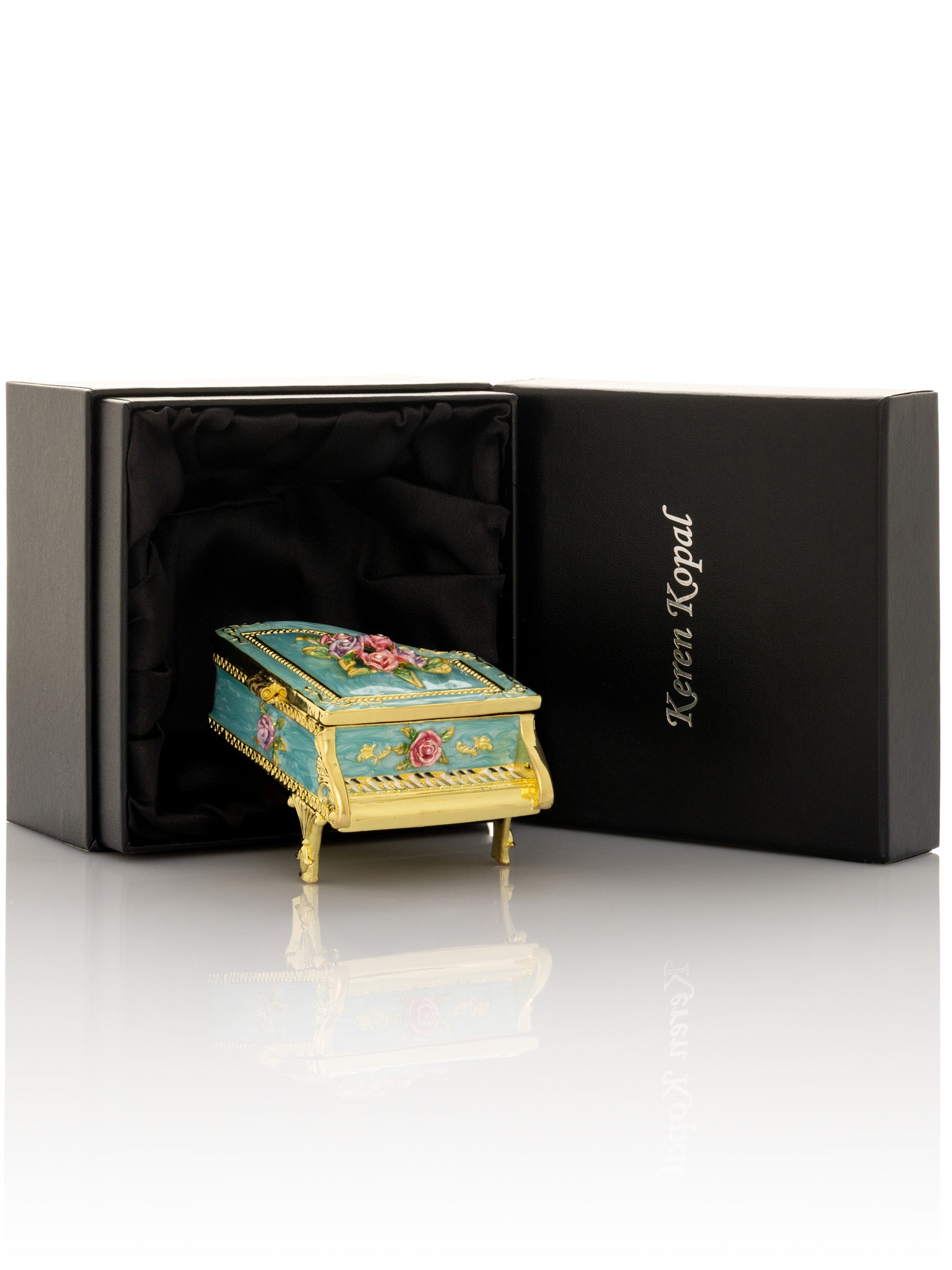 Keren Kopal Turquoise Piano with Flowers