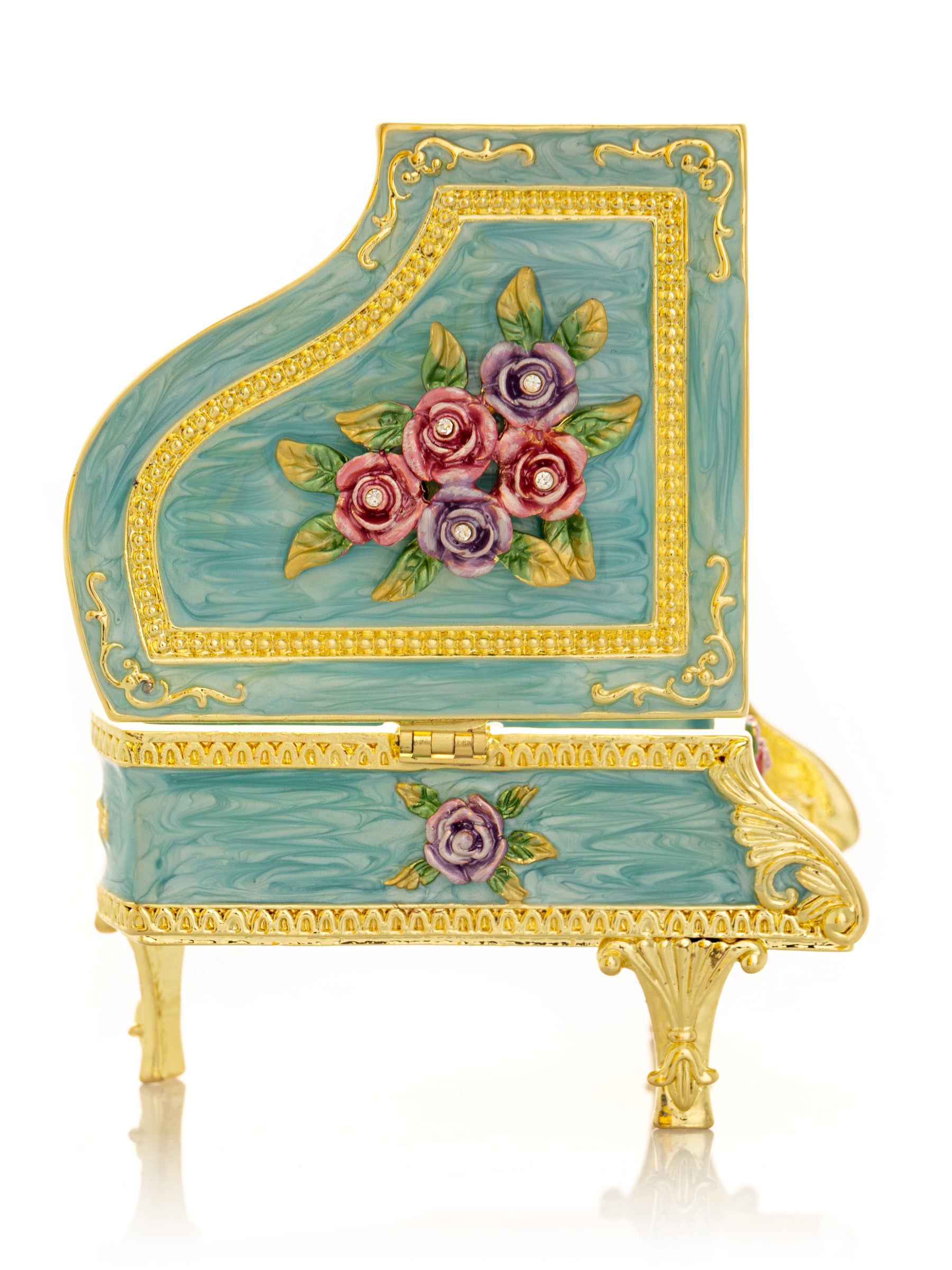 Keren Kopal Turquoise Piano with Flowers