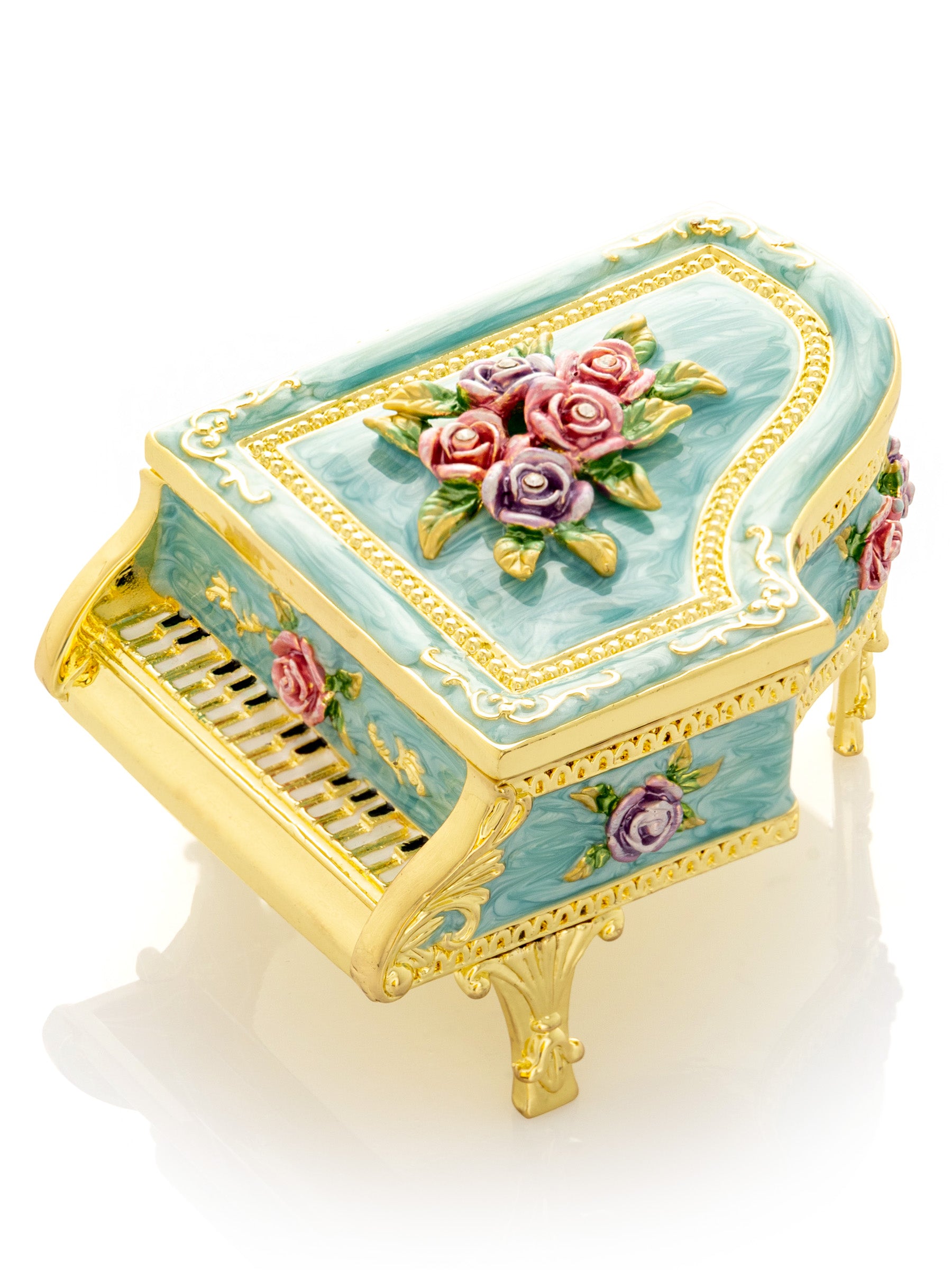 Keren Kopal Turquoise Piano with Flowers