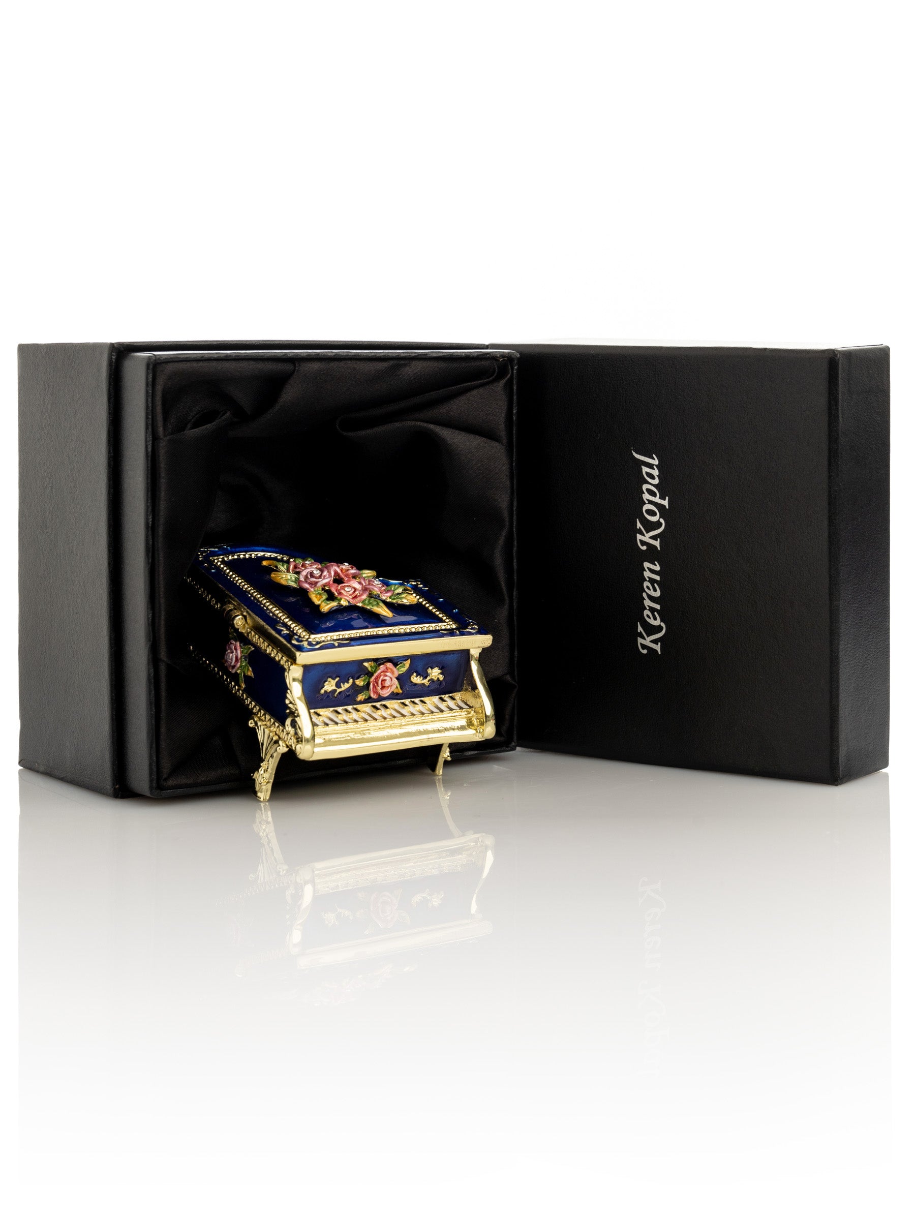 Keren Kopal Blue Piano with Flowers