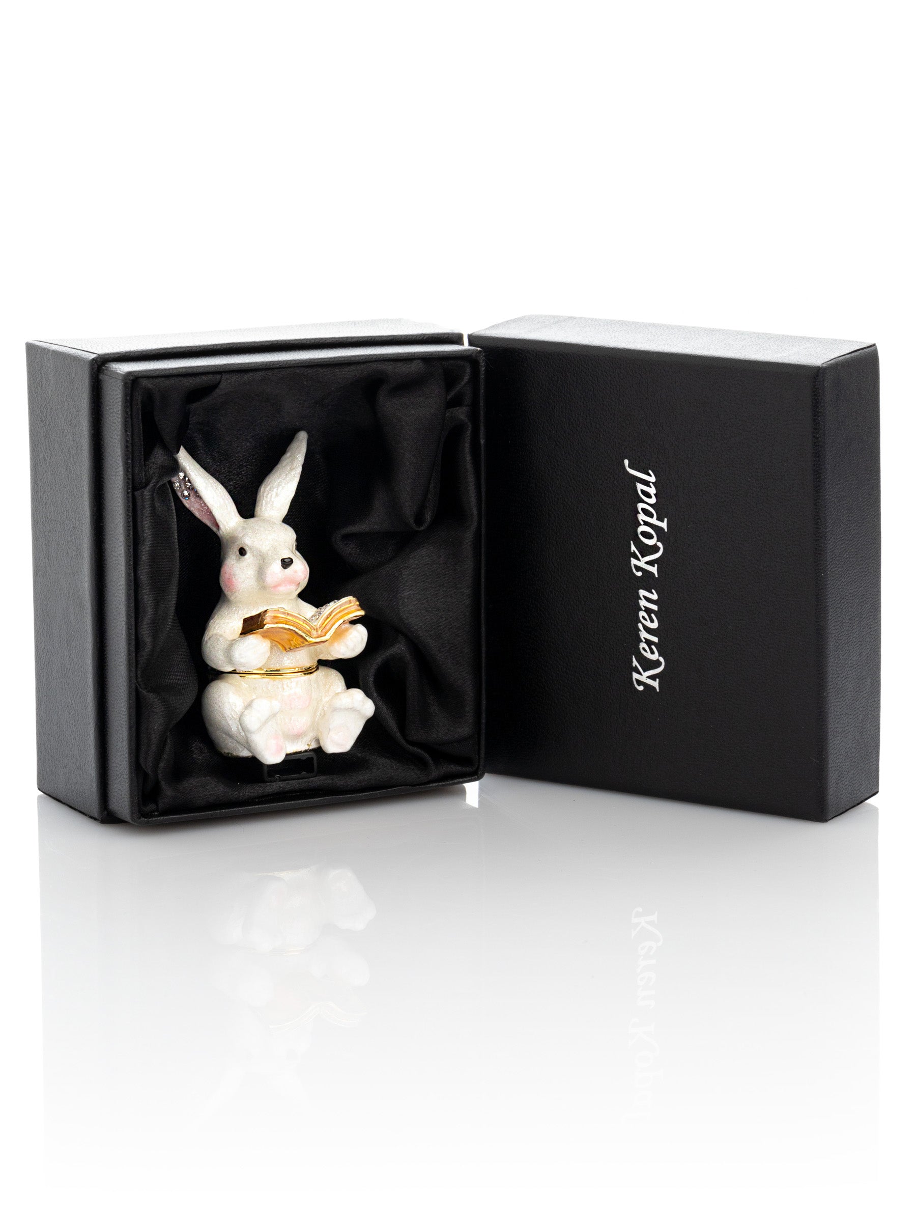 Keren Kopal bunny Sitting and Reading a Book