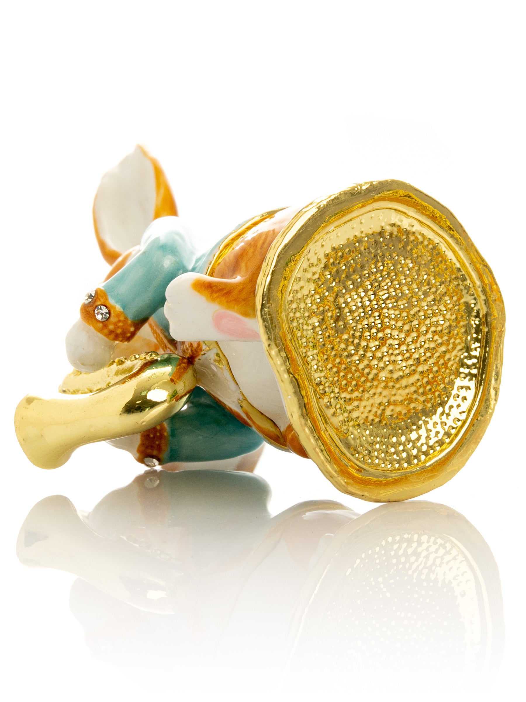 Keren Kopal Rabbit playing the saxophone trinket box