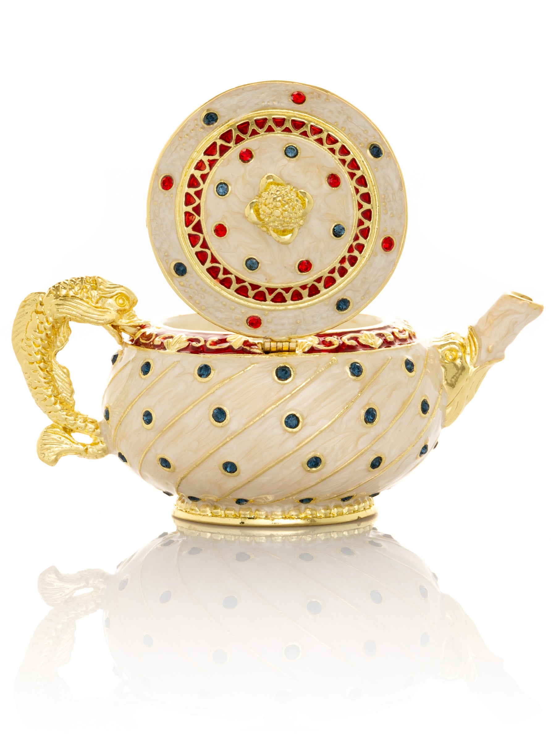 Keren Kopal White with Colorful Dots Teapot