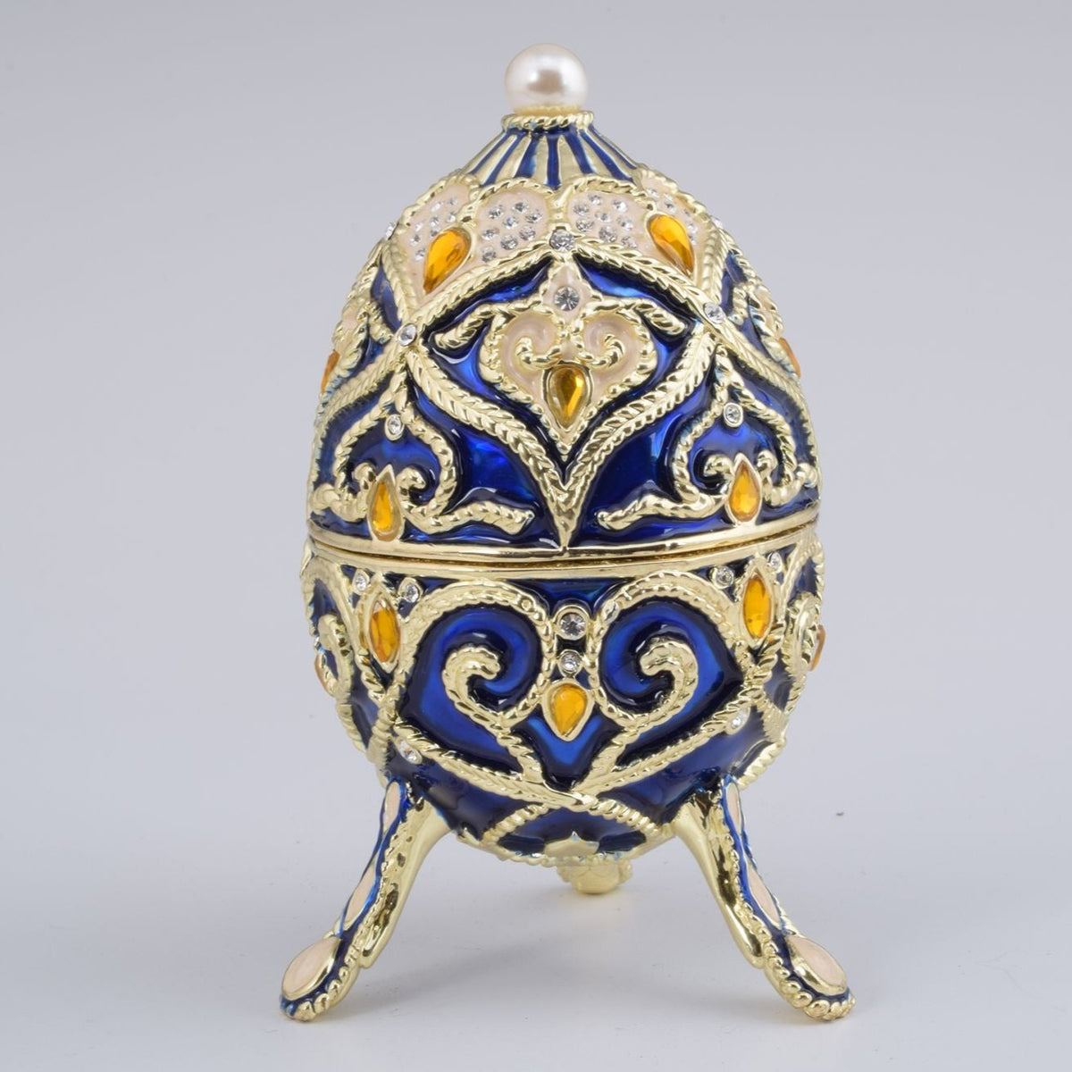 Keren Kopal Blue Faberge Music Playing Egg