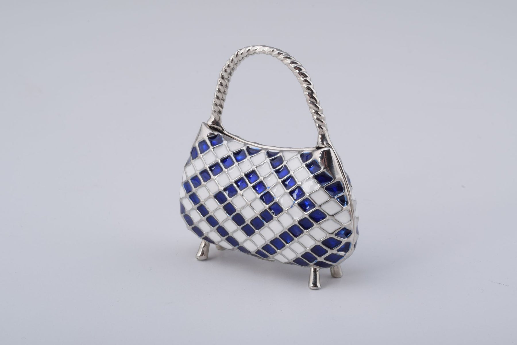Keren Kopal Blue & White Woman Bag Trinket Box