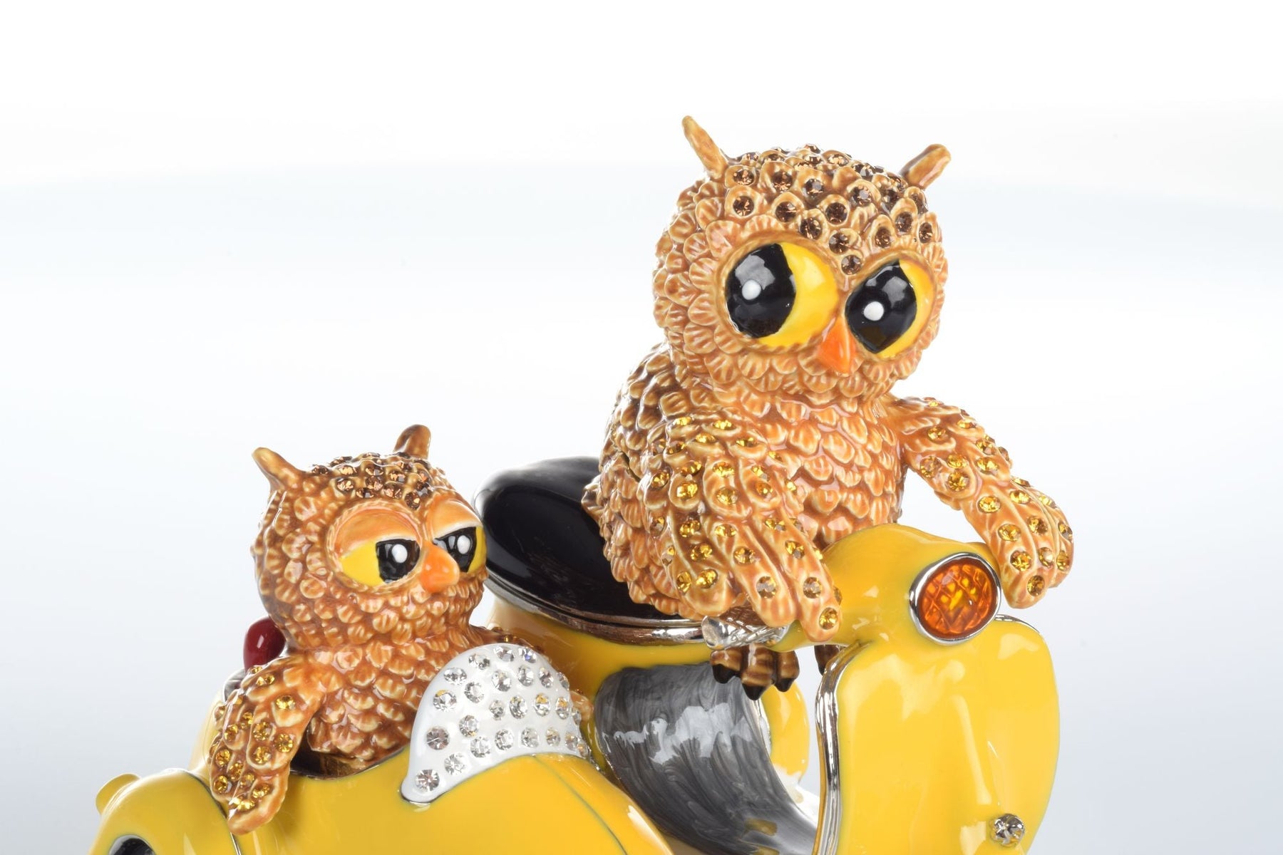 Keren Kopal Brown Owl & Owlet Yellow bike with sidecar Limited edition 1 of 250