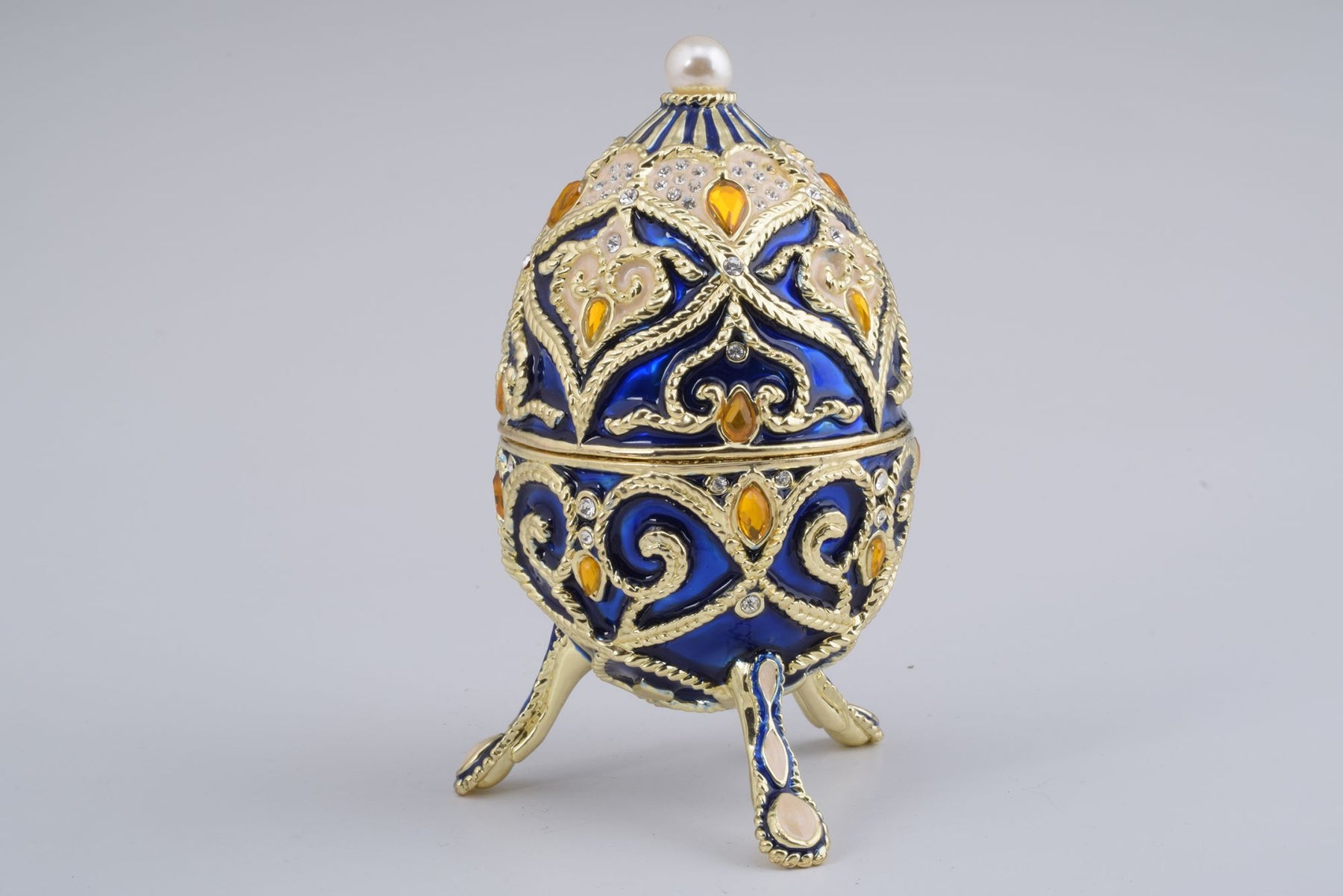 Keren Kopal Blue Faberge Music Playing Egg