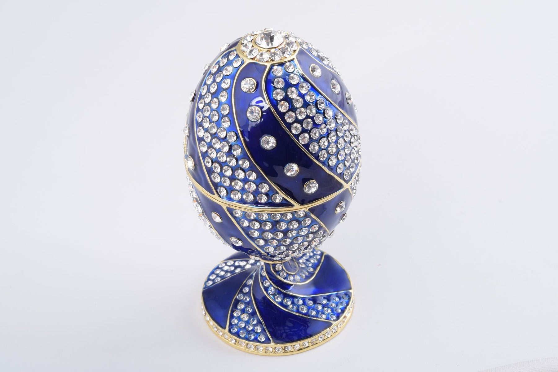 Keren Kopal Blue with Crystals Faberge Egg