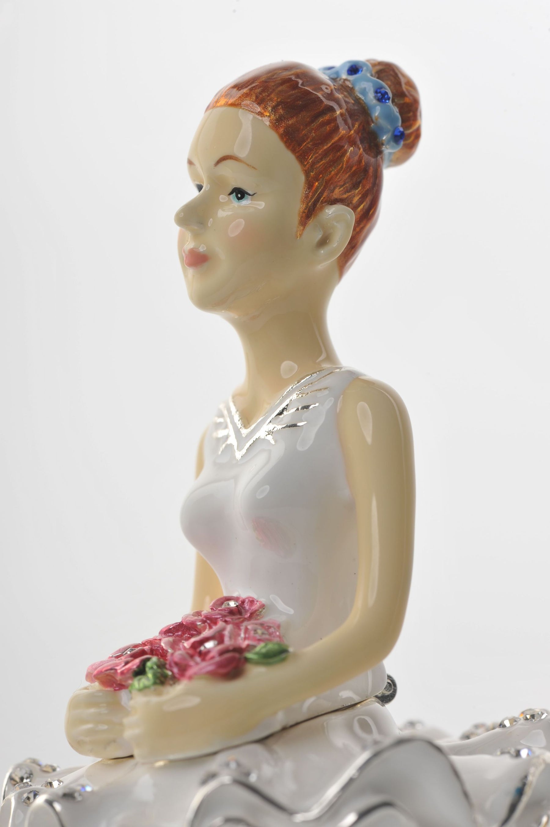 Keren Kopal Ballet Dancer Holding Pink Flowers