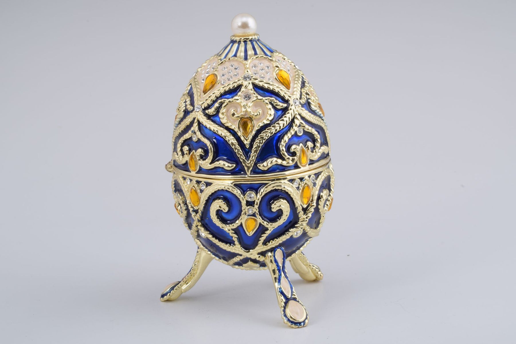 Keren Kopal Blue Faberge Music Playing Egg