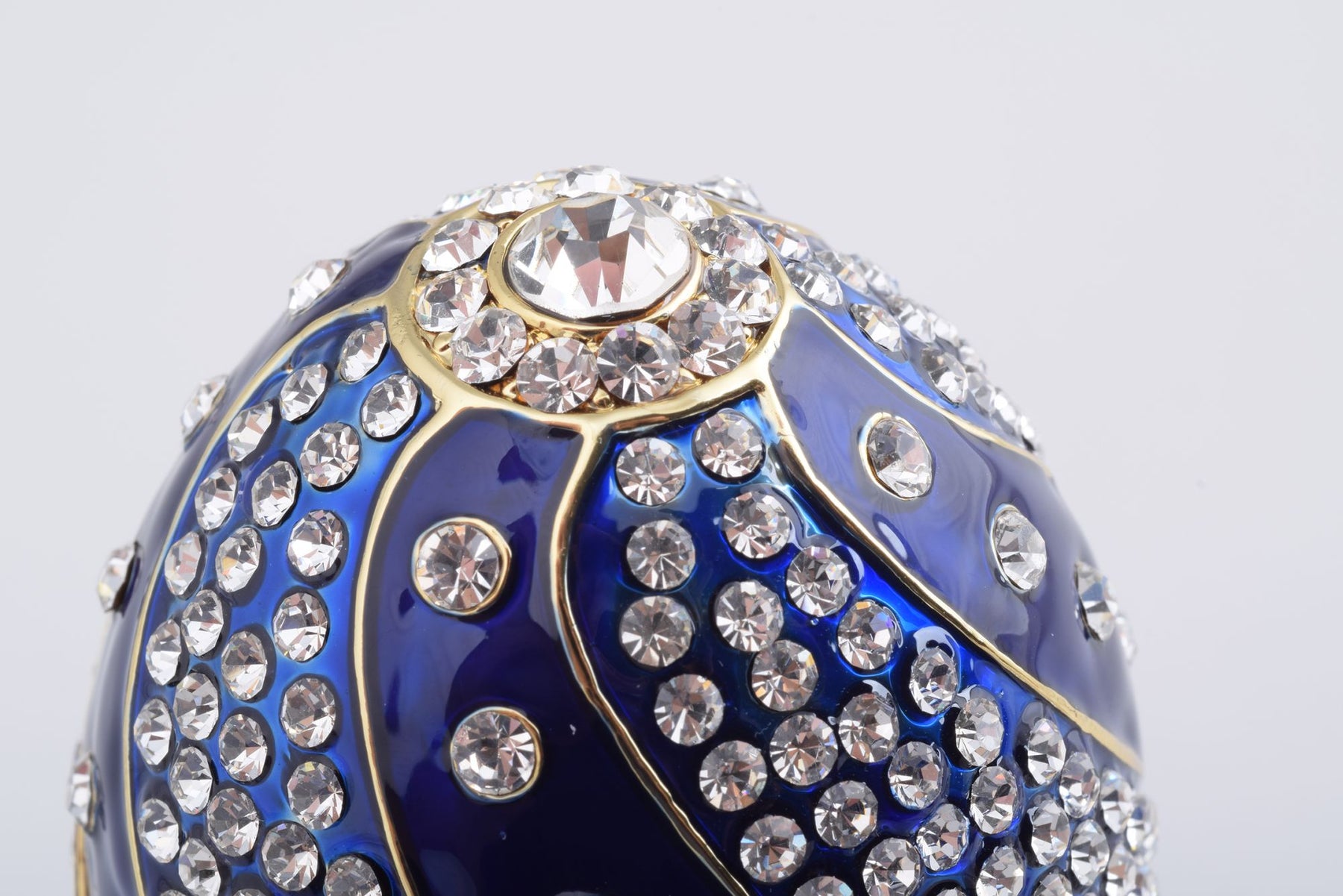 Keren Kopal Blue with Crystals Faberge Egg