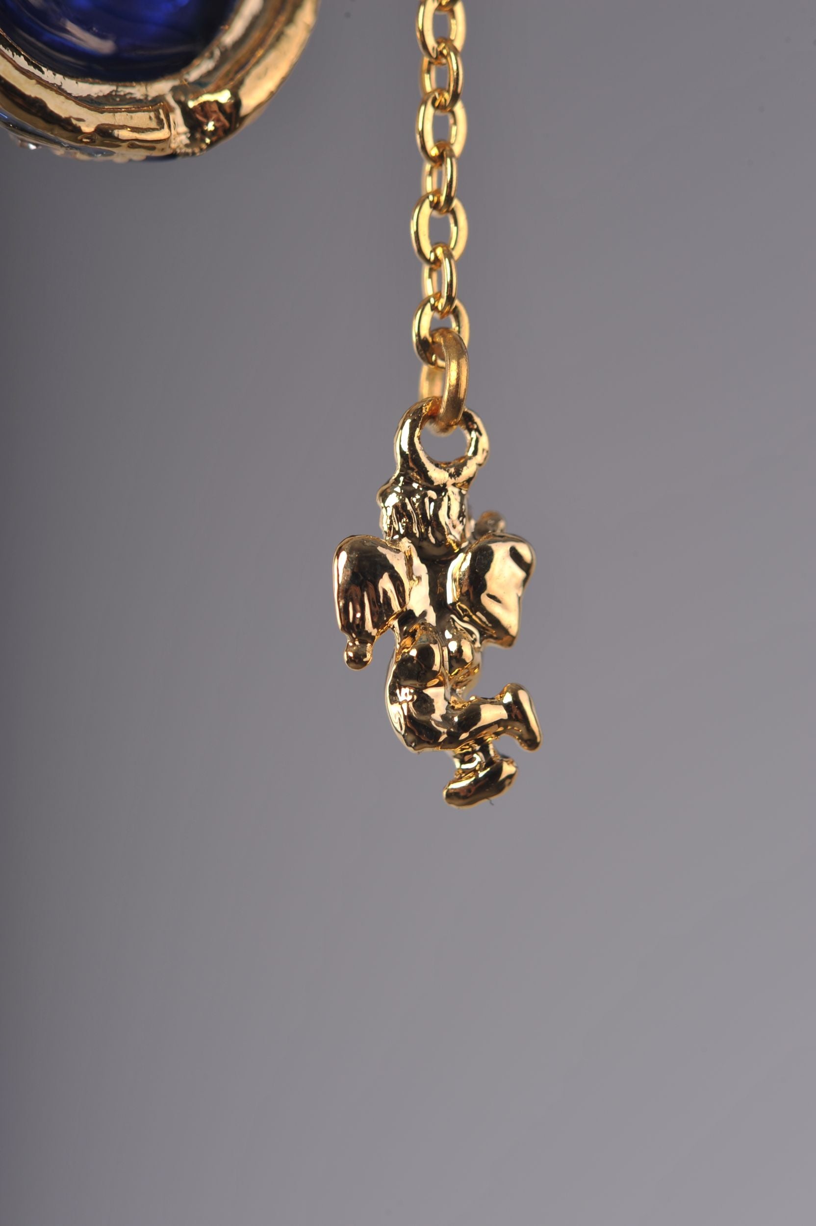 Keren Kopal Blue Faberge Easter Egg Necklace