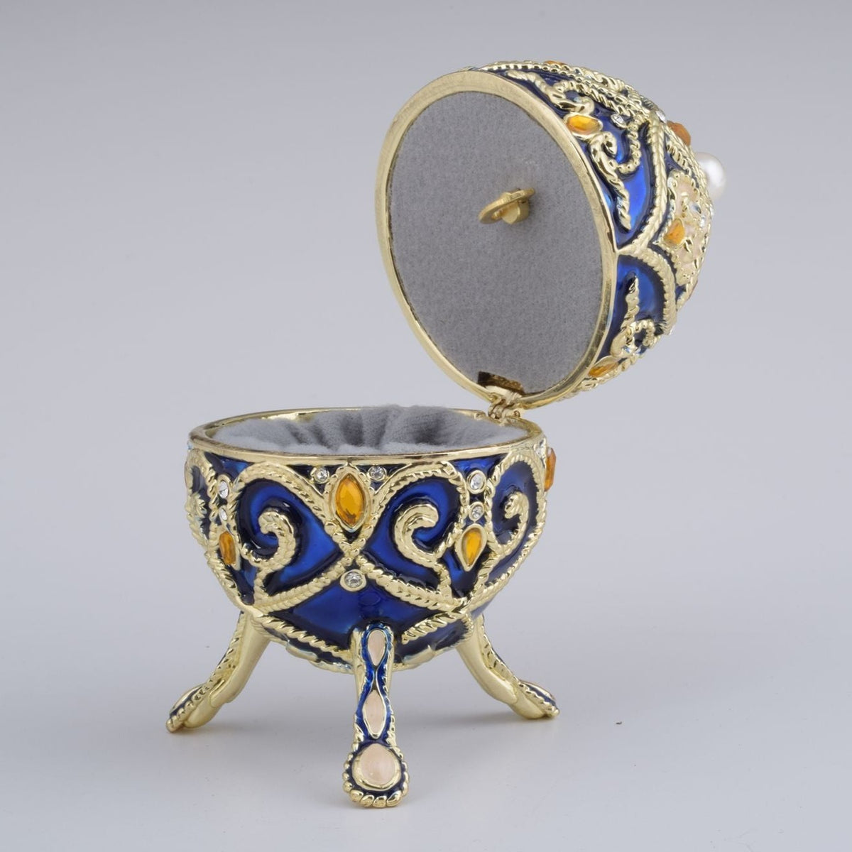 Keren Kopal Blue Faberge Music Playing Egg