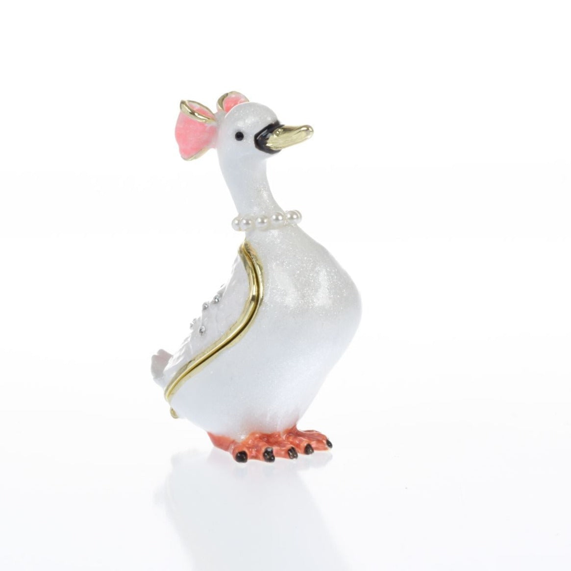 Keren Kopal White Goose Trinket Box