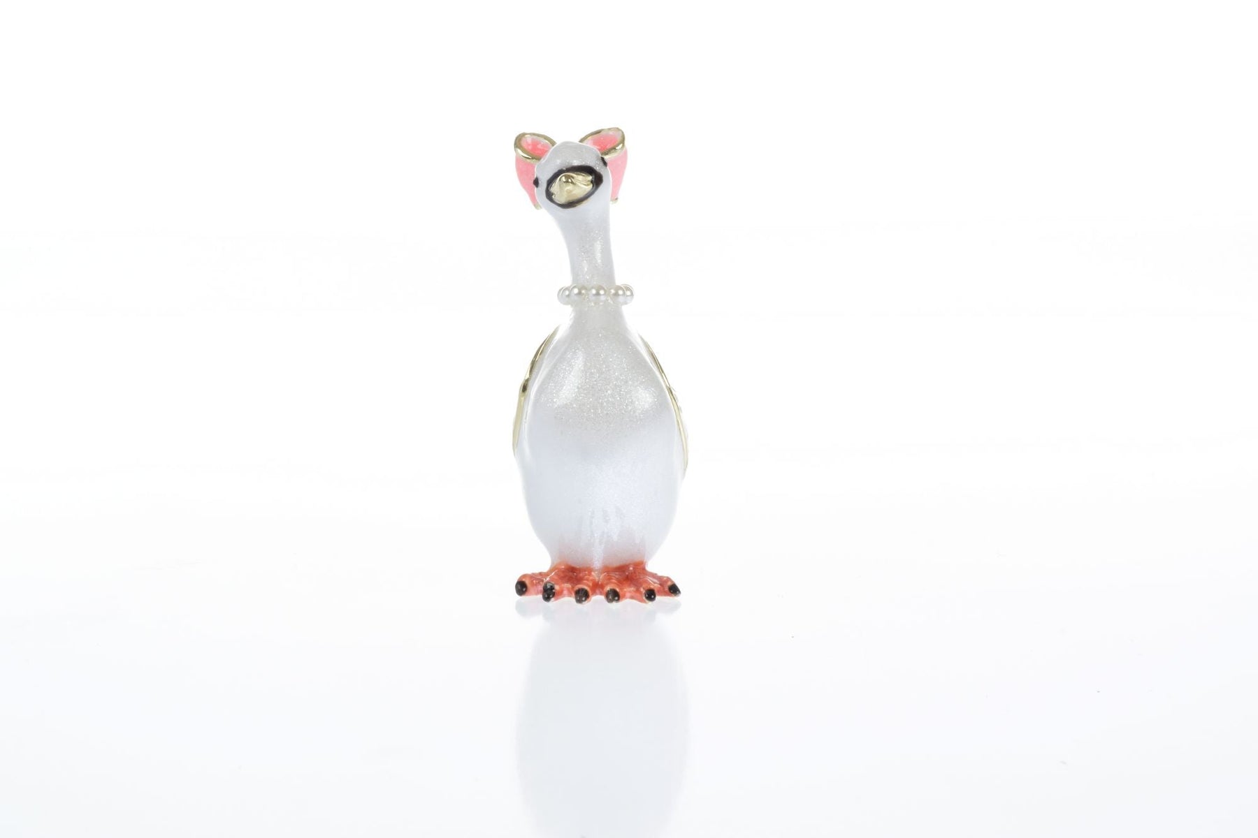 Keren Kopal White Goose Trinket Box
