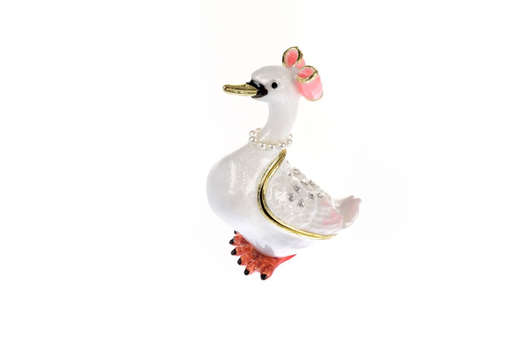 Keren Kopal White Goose Trinket Box