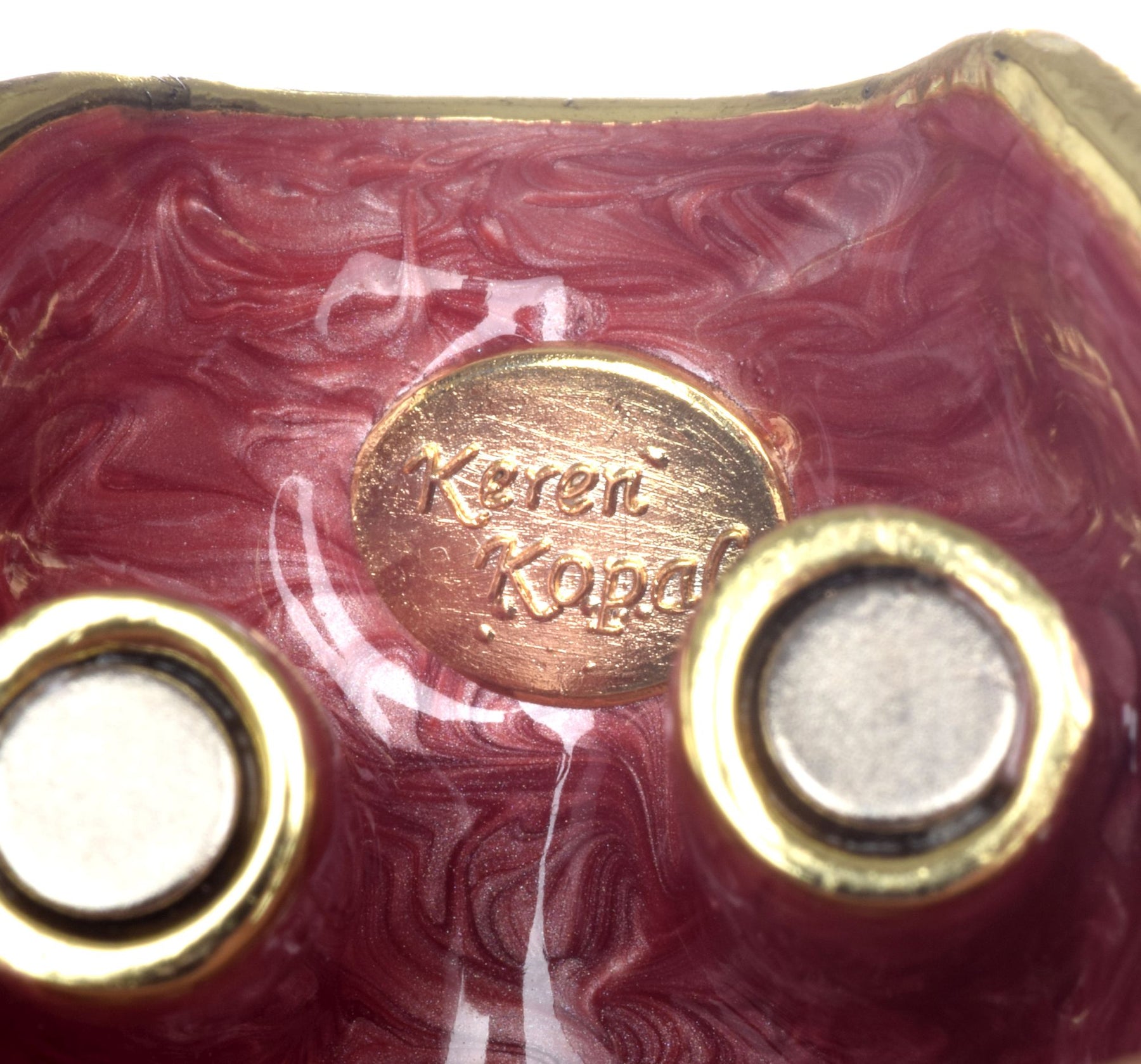 Keren Kopal Gold Elephant Trinket Box Decorated with Swarovski Crystals