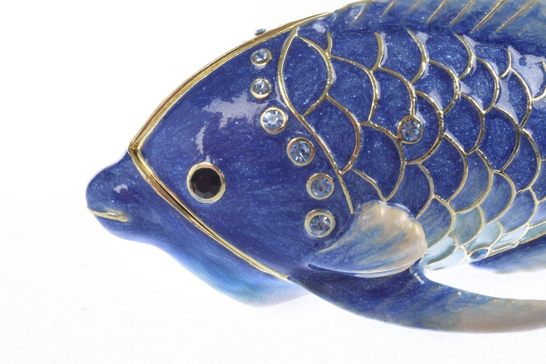 Keren Kopal Blue Rainbowfish Fish trinket box