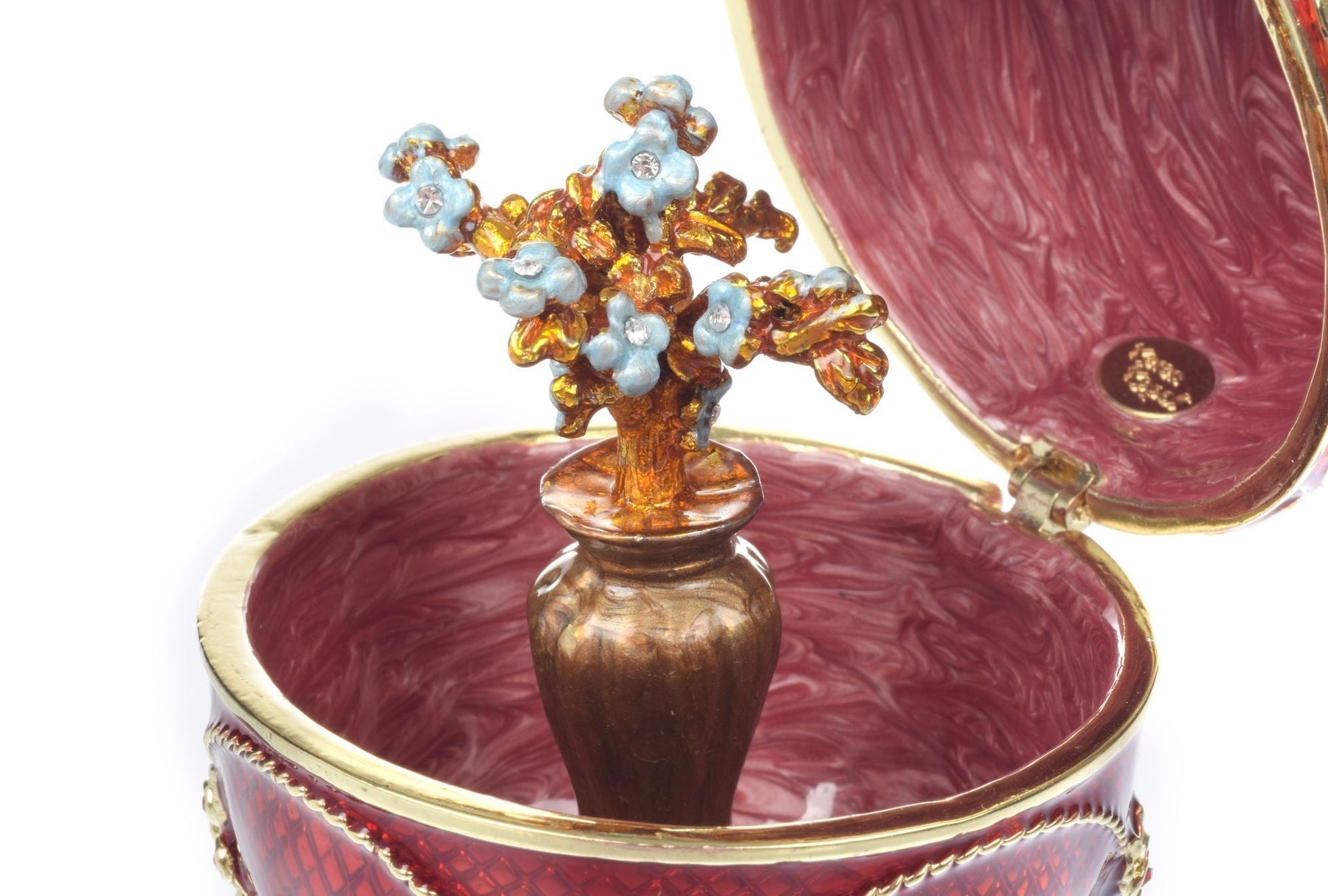 Keren Kopal Red Easter Egg with flower vase