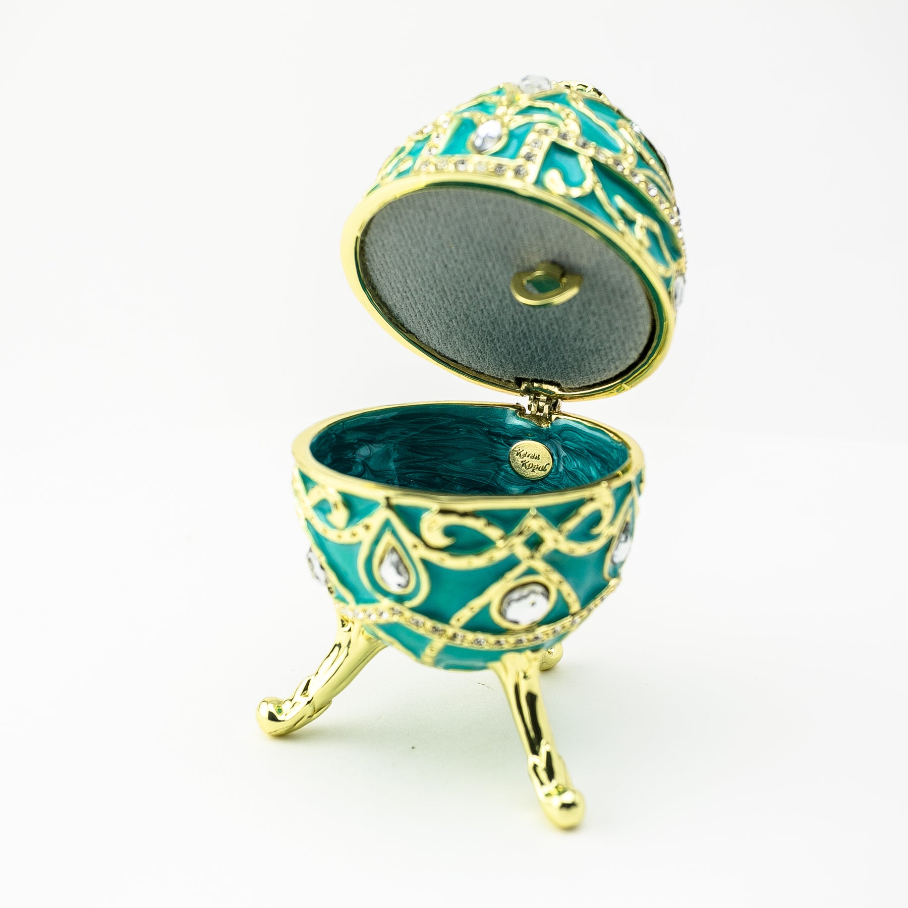 Keren Kopal Turquoise Music Playing Russian Egg