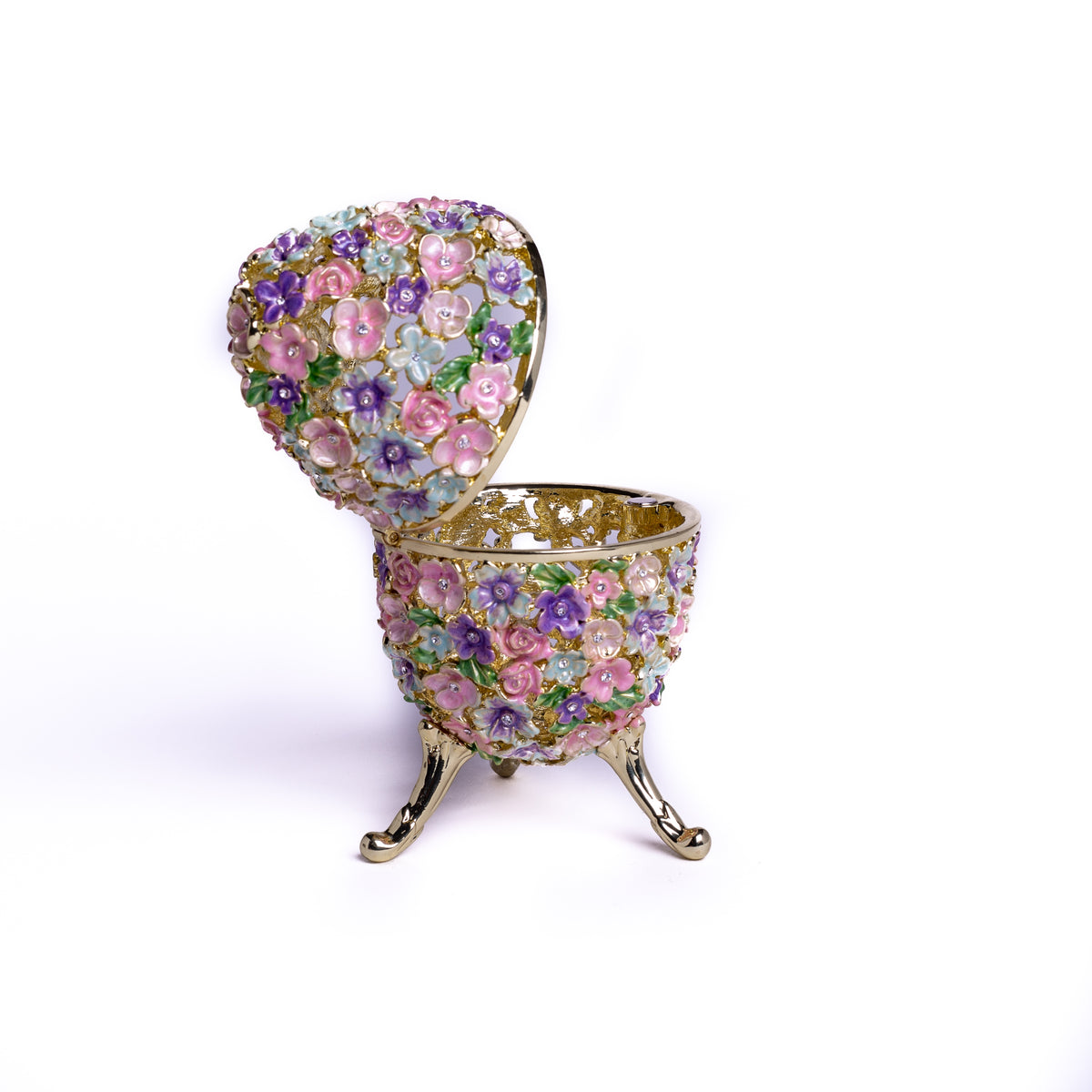 Keren Kopal Russian Egg Decorated with Flowers