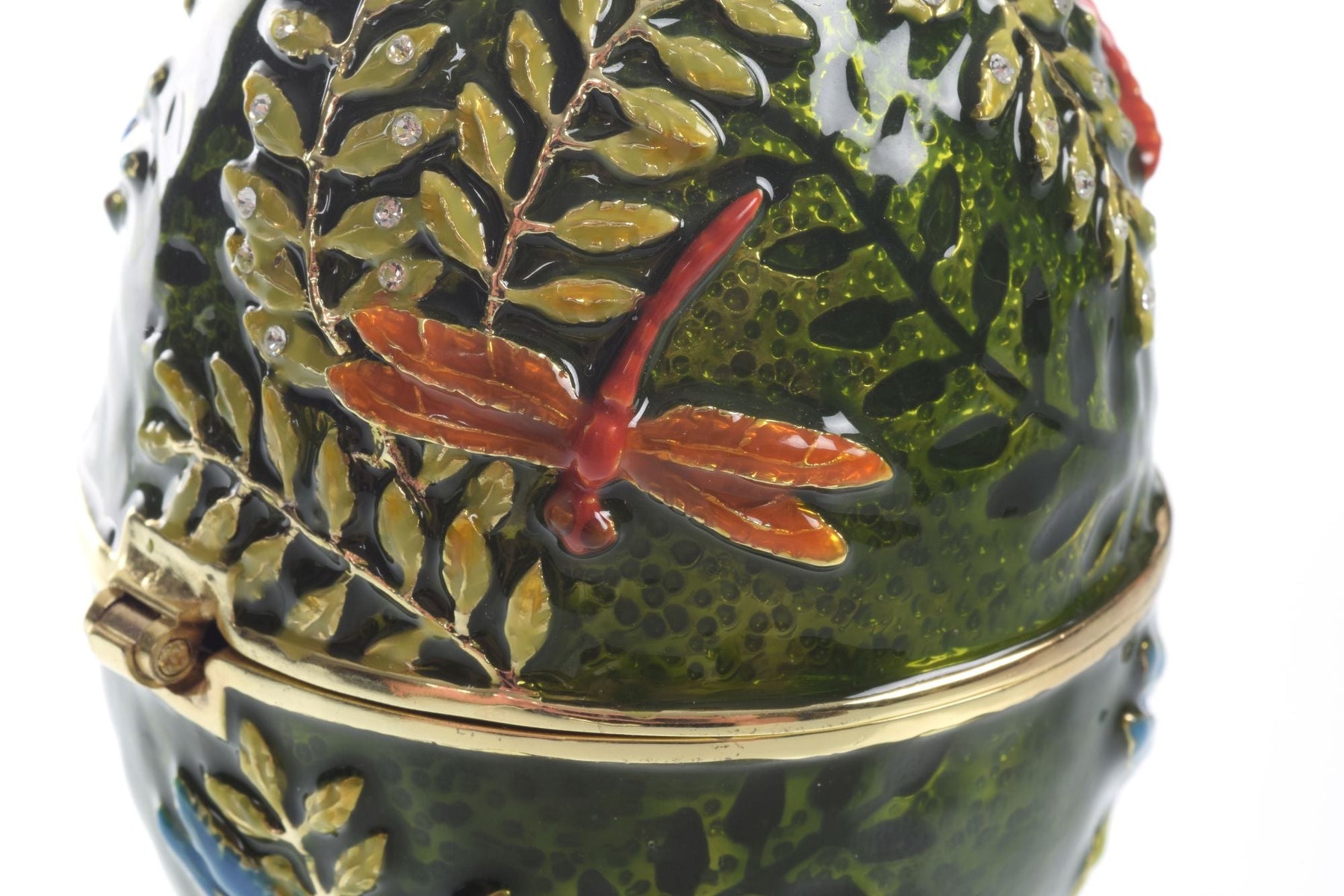 Keren Kopal Green Egg with dragonflies Music box Playing Fur Elise by Ludwig Van Beethoven