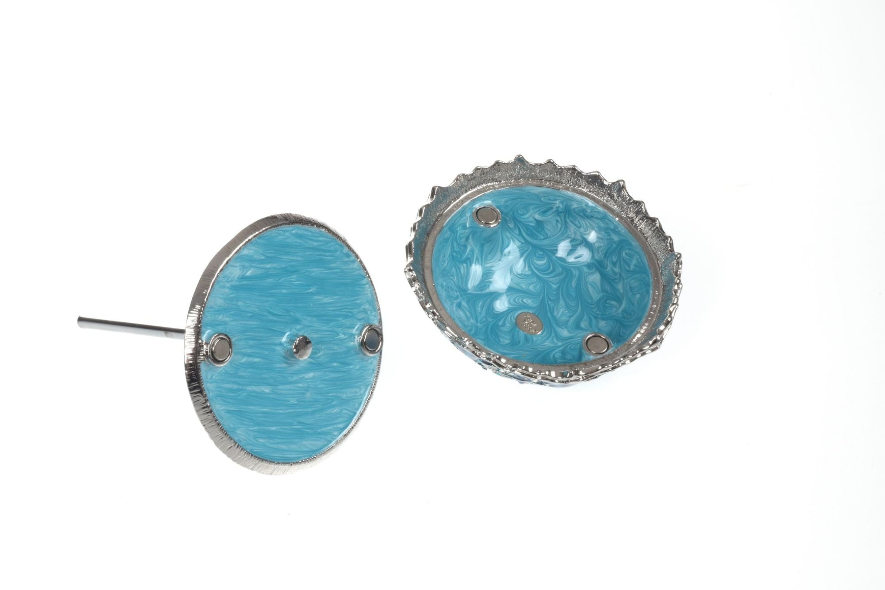 Keren Kopal Blue Umbrella Trinket Box Handmade with Swarovski Crystals