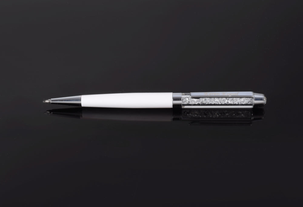 Keren Kopal White Pen with Swarovski Crystals