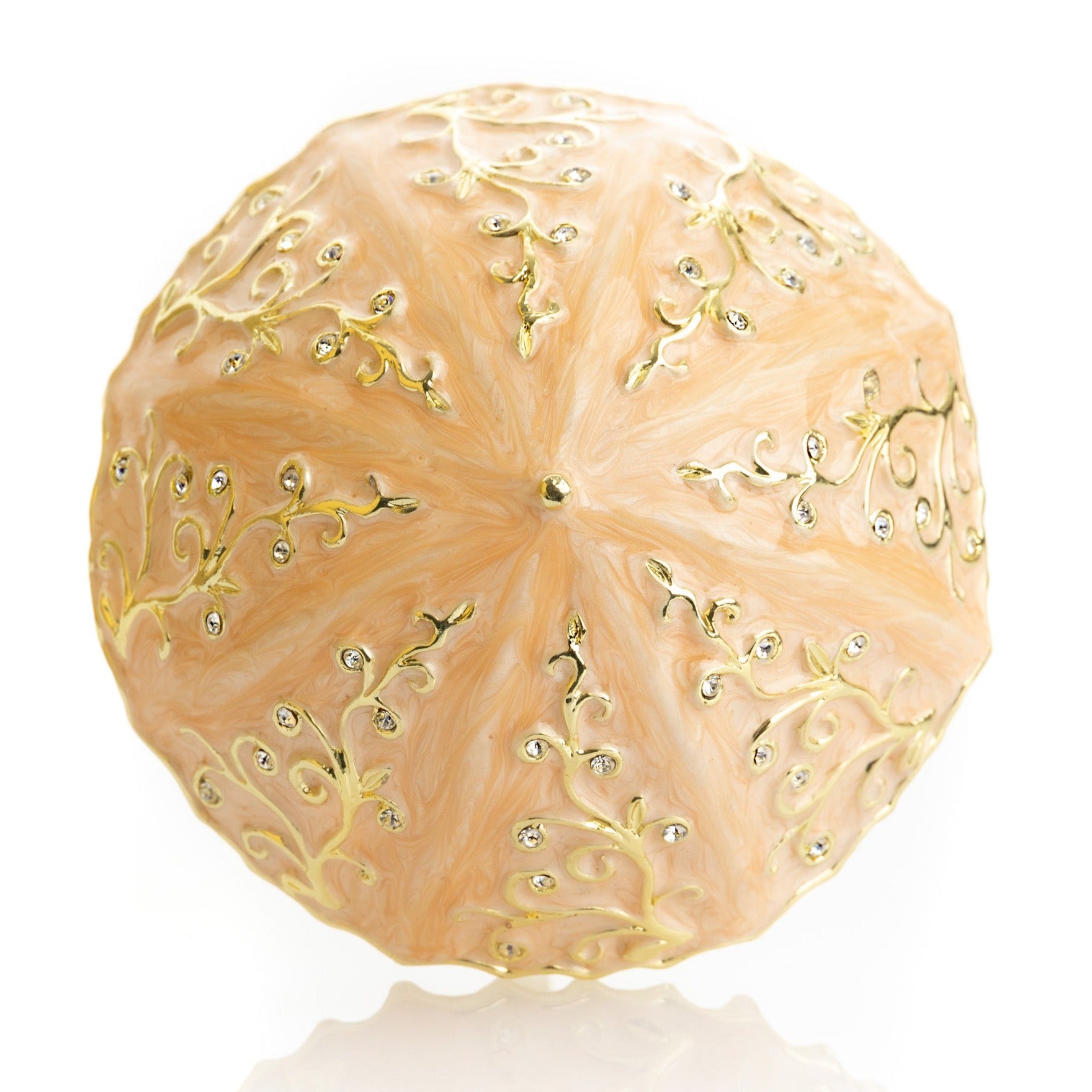 Keren Kopal Pink Umbrella Trinket Box Handmade with Swarovski Crystals