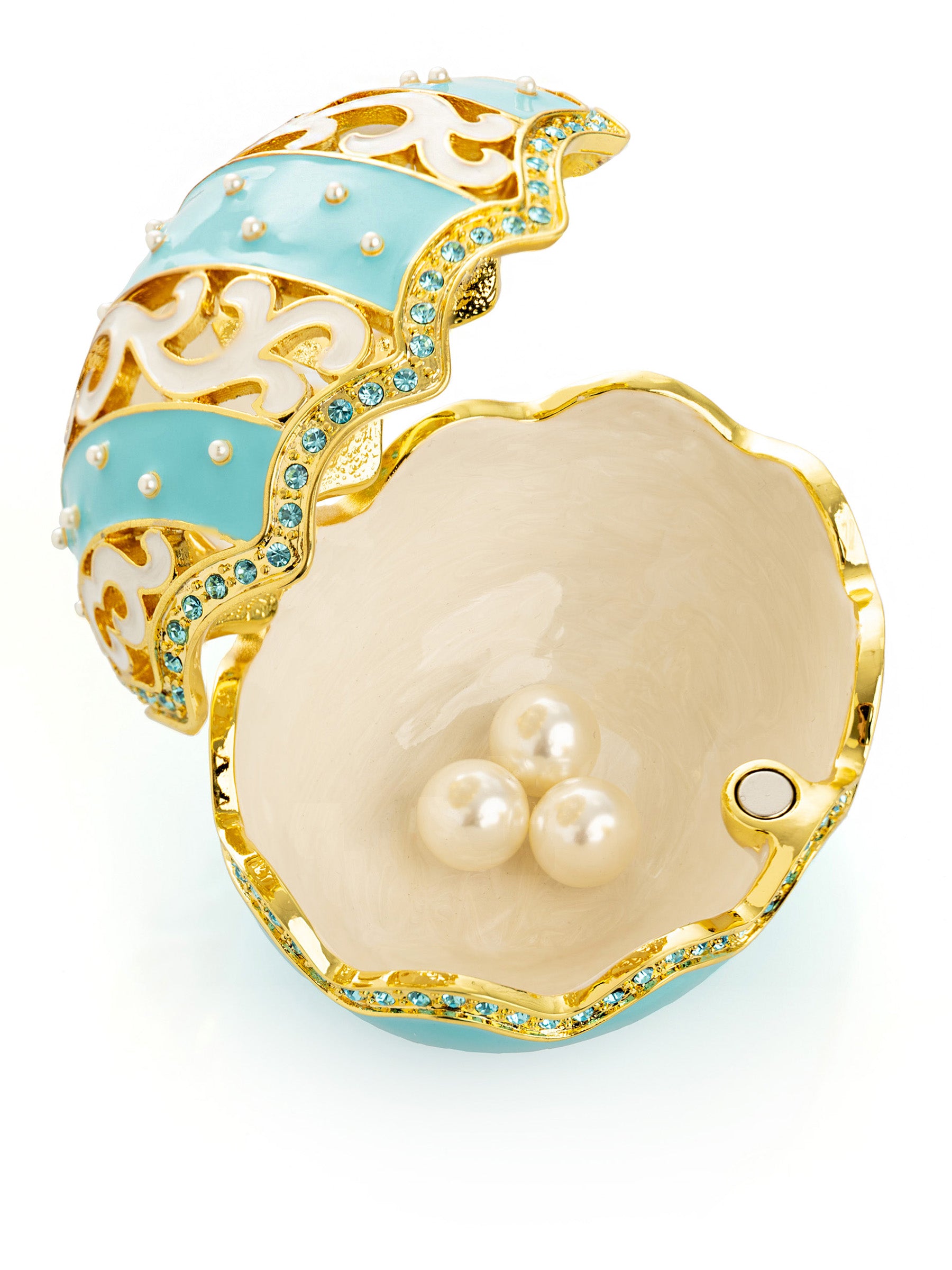 Keren Kopal Turquoise Egg with pearls