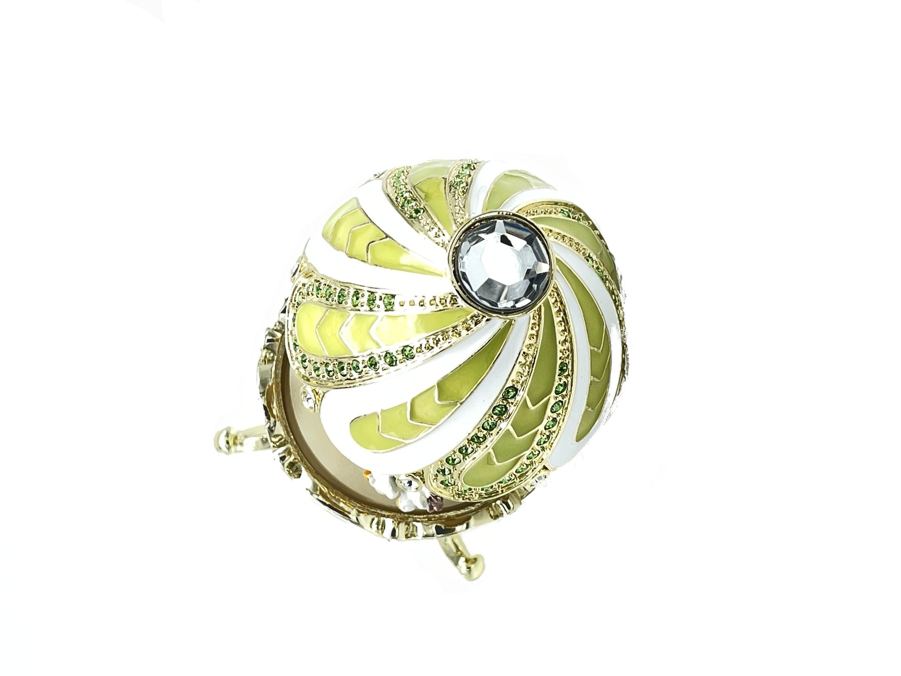 Keren Kopal Green Wind up Musical Carousel Swan lake by Tchaikovsky